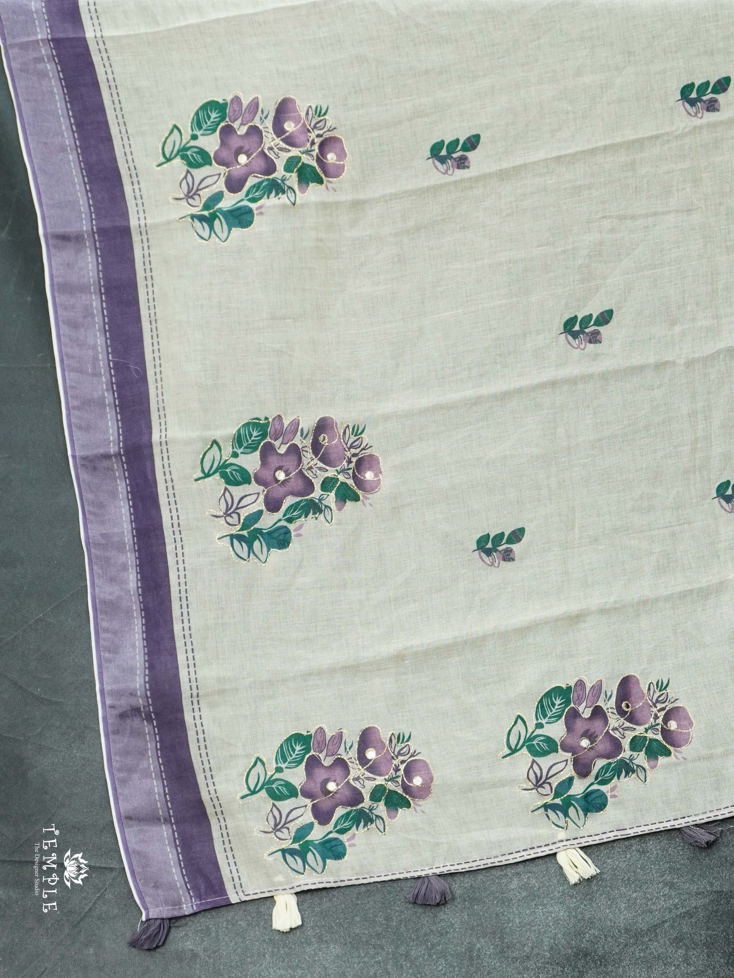 Chanderi Cotton Saree With Zari Work | TTDS2495