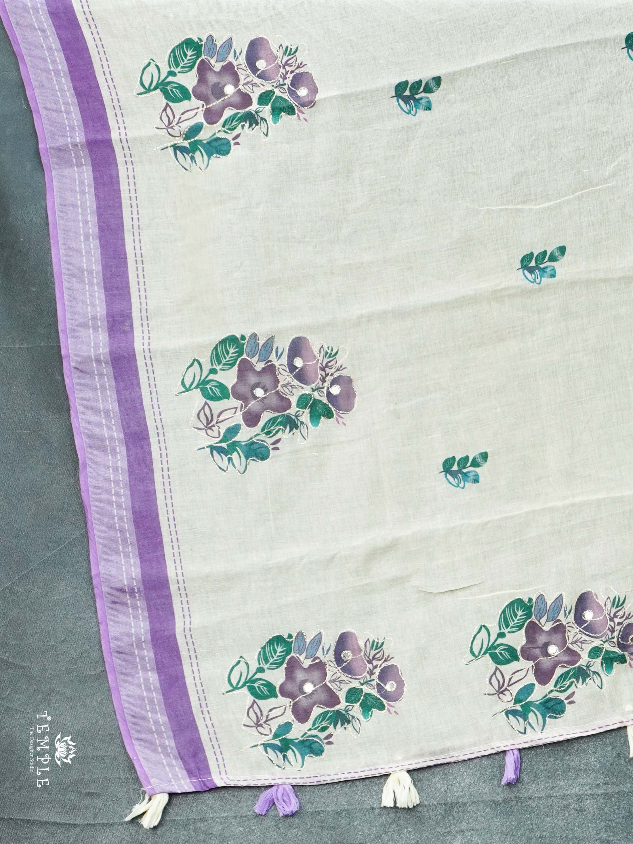 Chanderi Cotton Saree With Zari Work | TTDS2495
