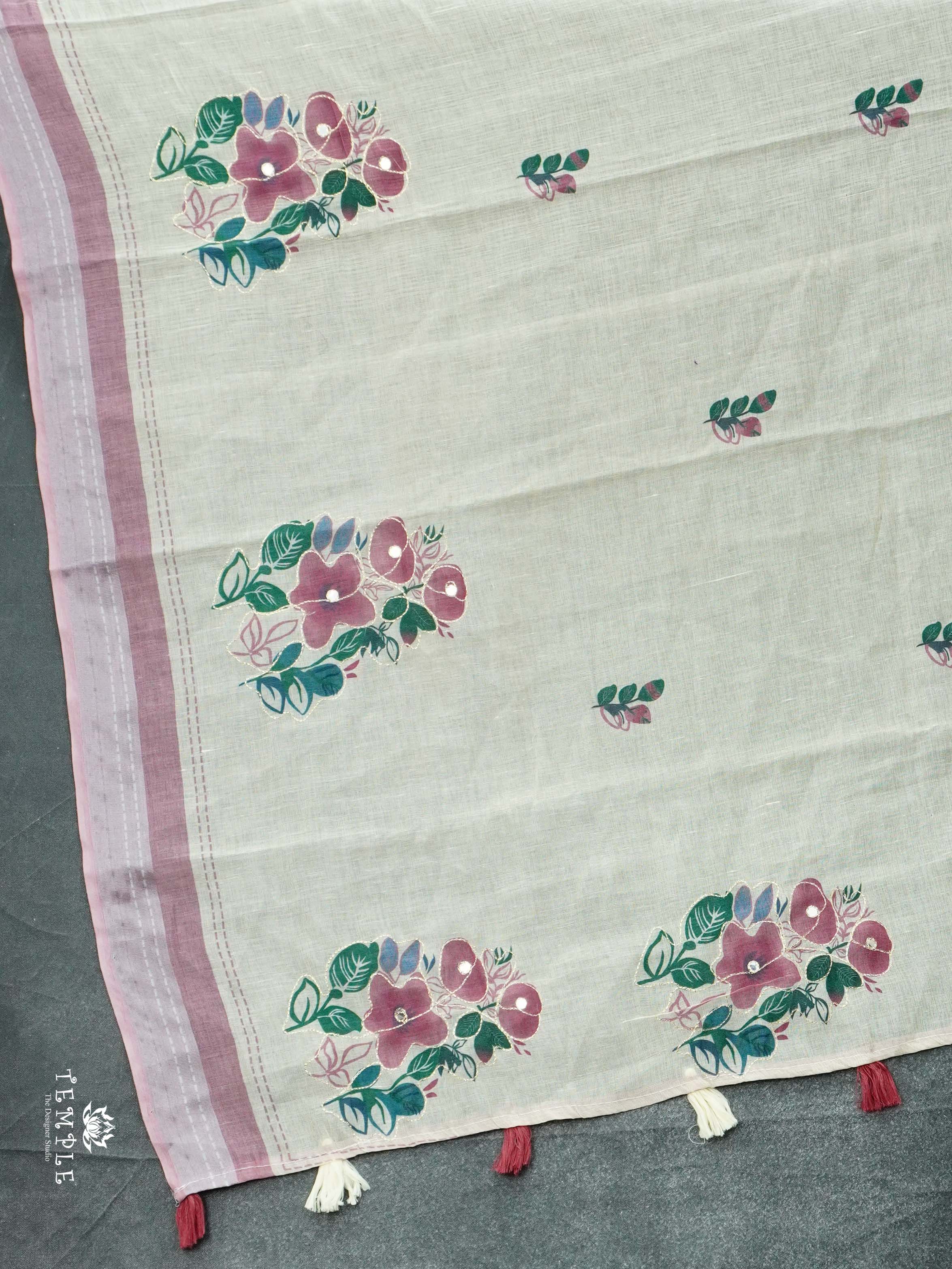 Chanderi Cotton Saree With Zari Work | TTDS2495