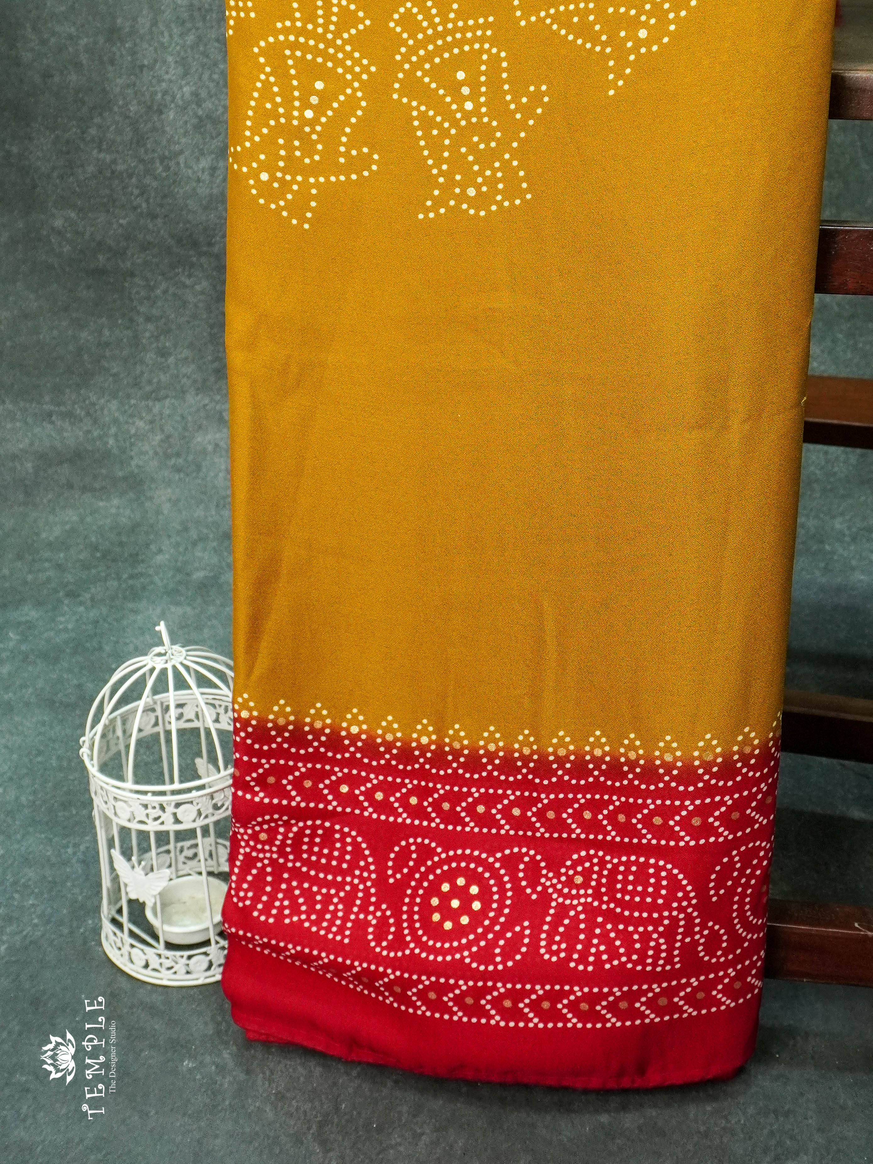 Georgette Saree With Bandhini Design | TTDS1136 | Sparkling Deals