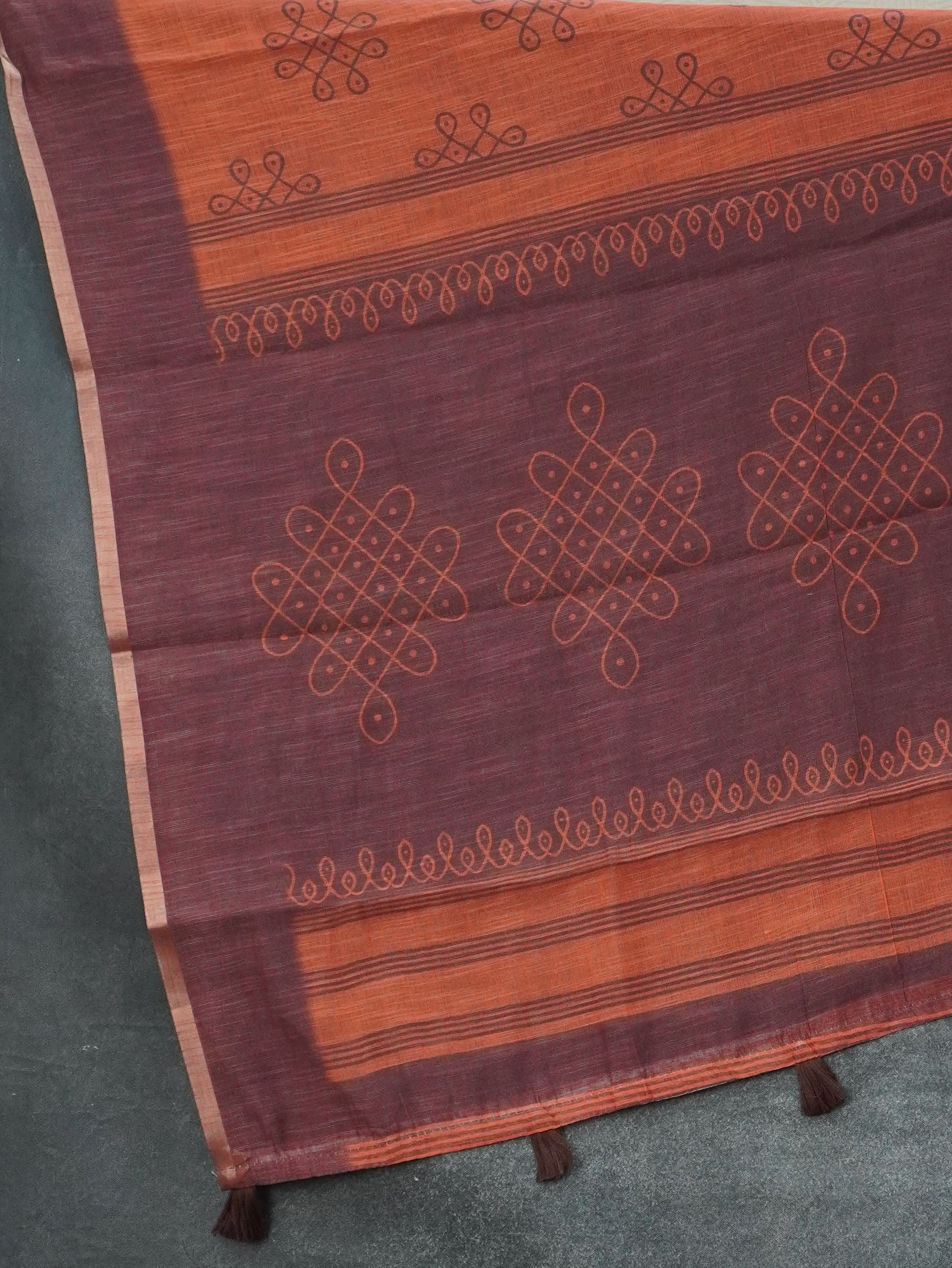 Linen Cotton Saree | TTDS3422