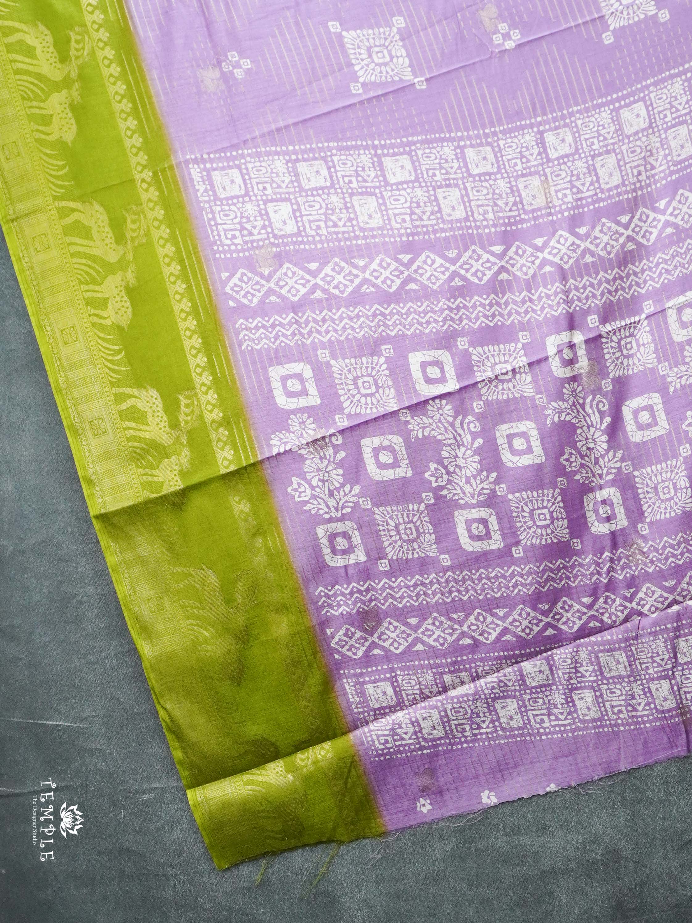 Georgette Saree With Deer Motif Border | TTDS2059