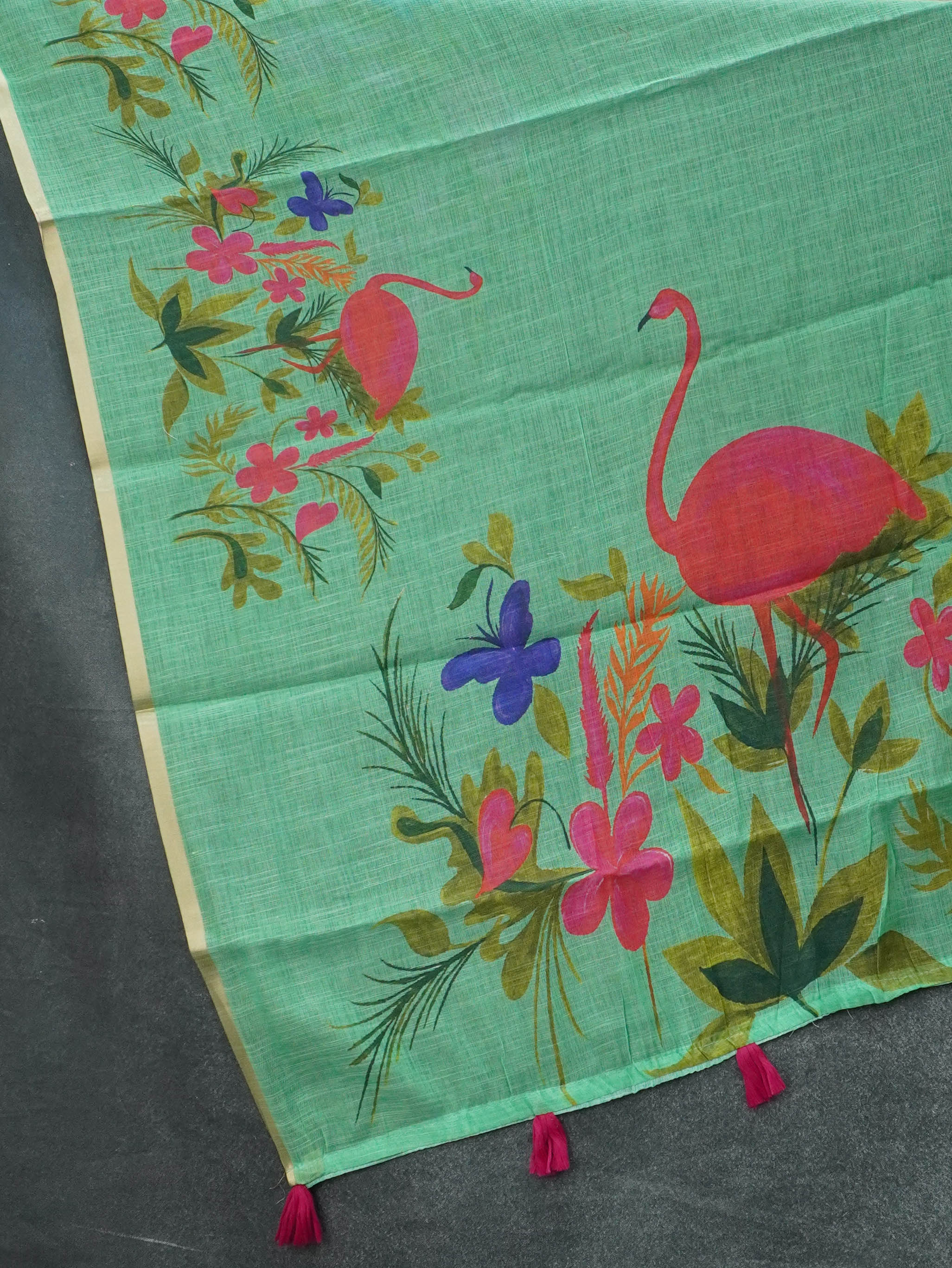 Linen Cotton Saree | TTDS3420