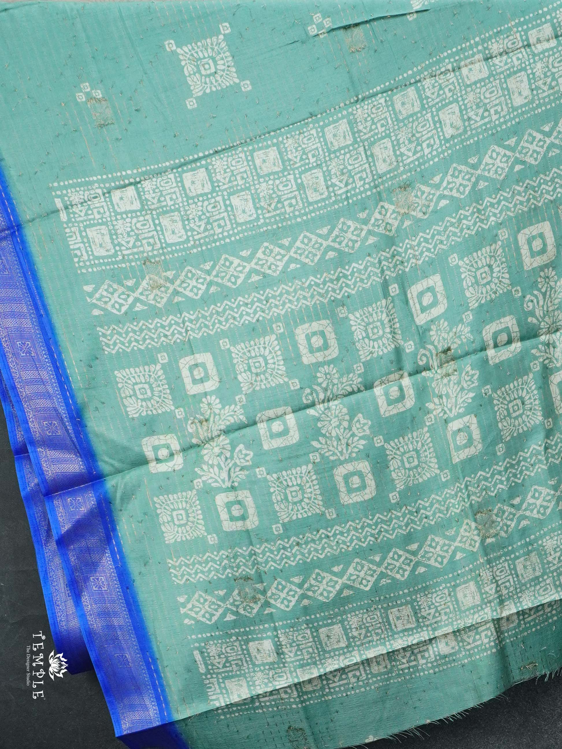 Georgette Saree With Deer Motif Border | TTDS2059