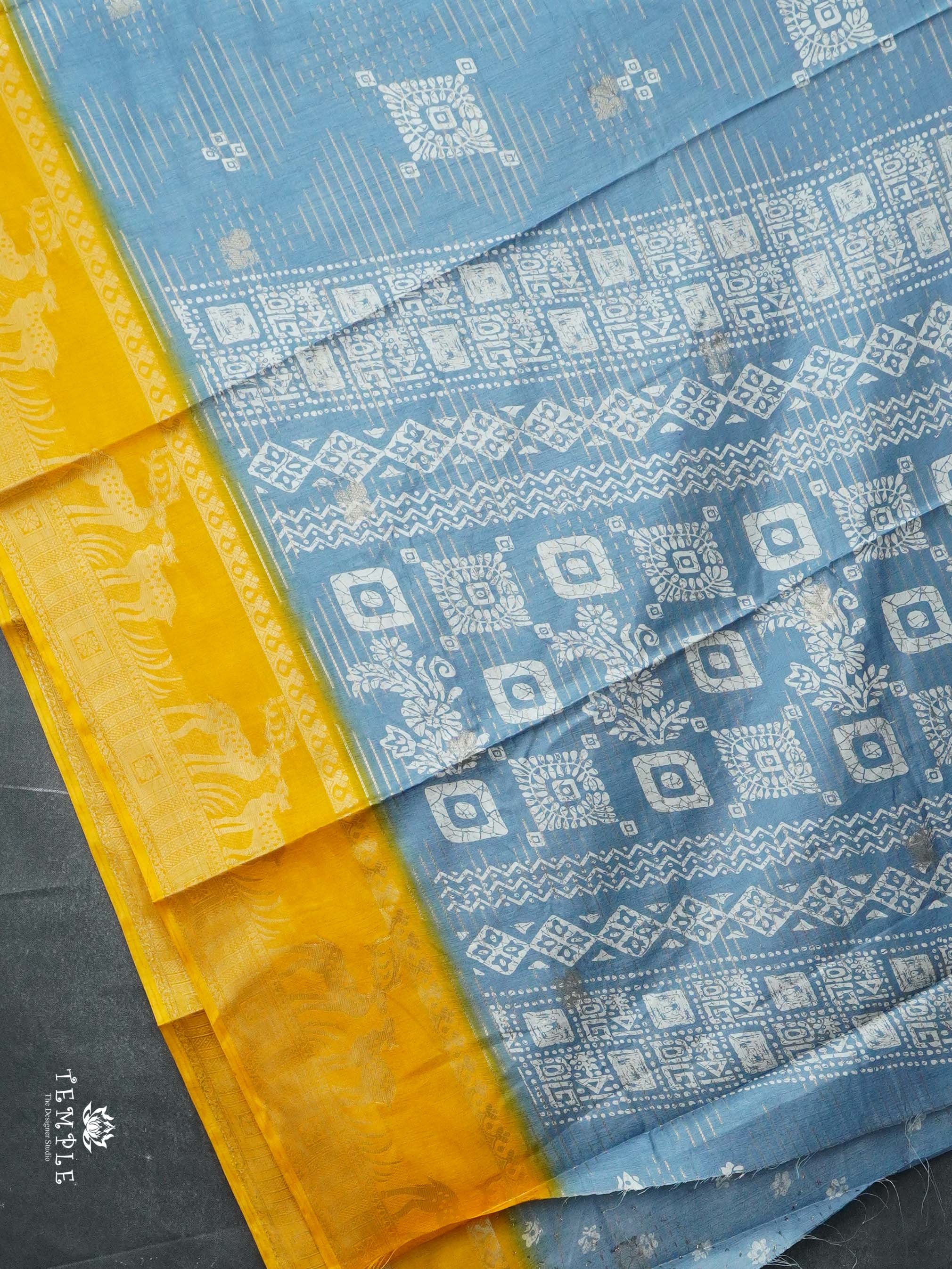 Georgette Saree With Deer Motif Border | TTDS2059