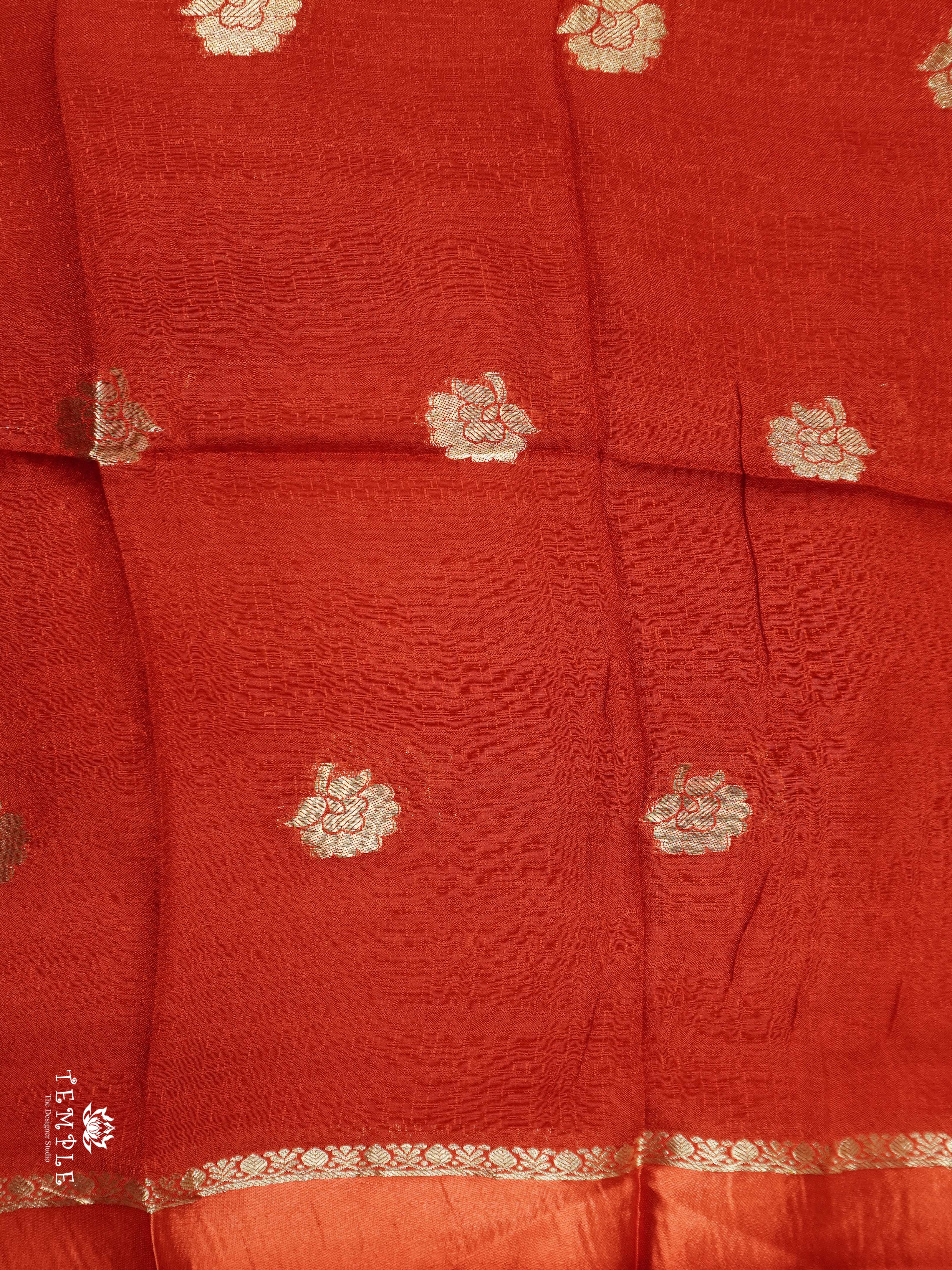Khadi Silk Sarees (Rustic Orange) | TTDS2494