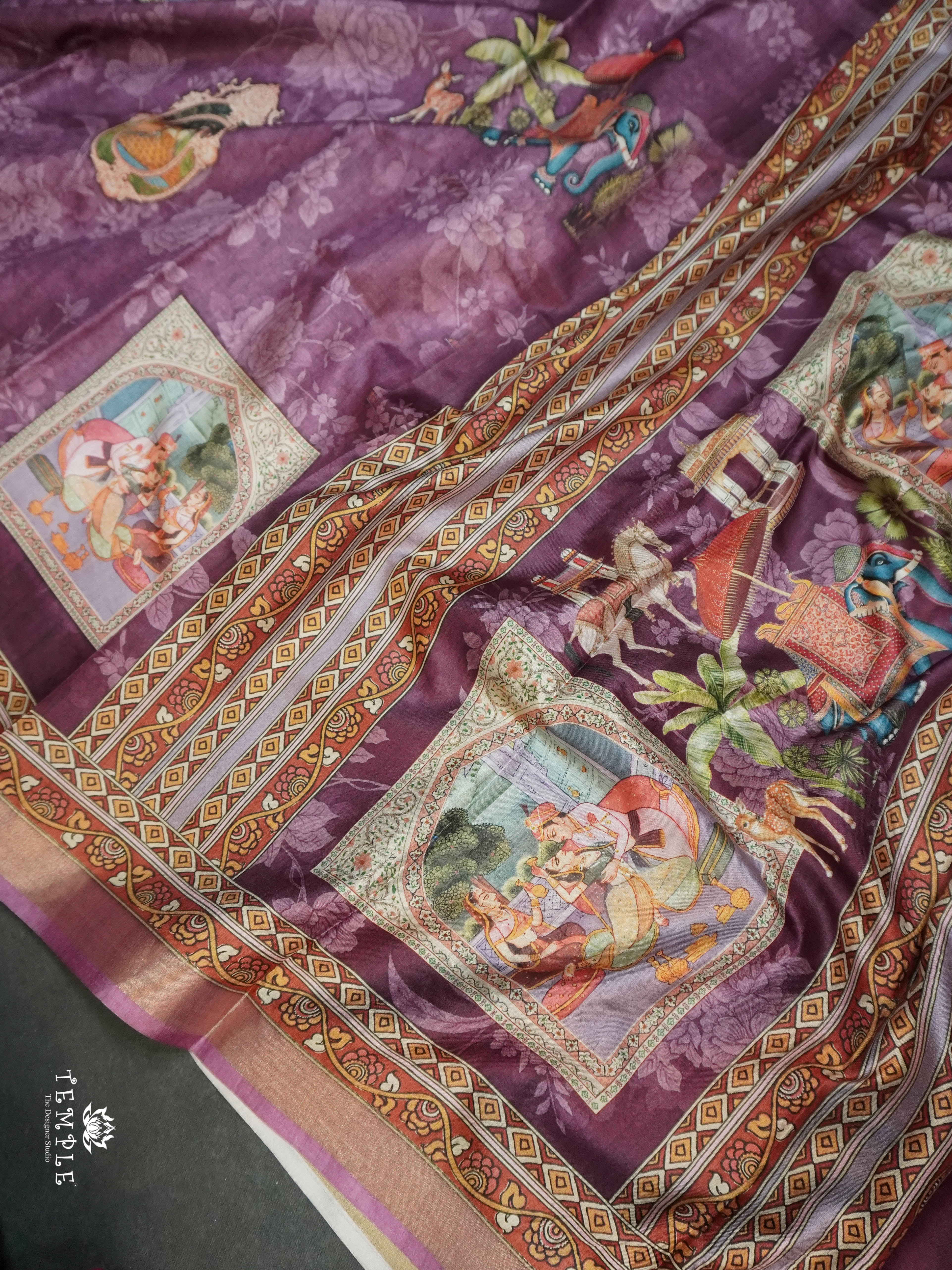 Mughal Printed Saree | TTDS1528 | Merry Deals