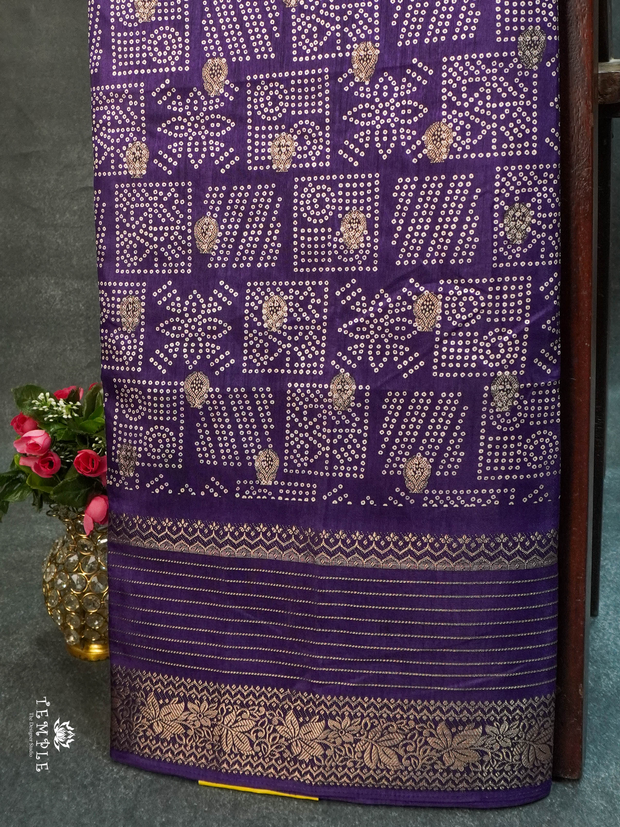 Printed Tussar Saree | TTDS1537 | Merry Deals