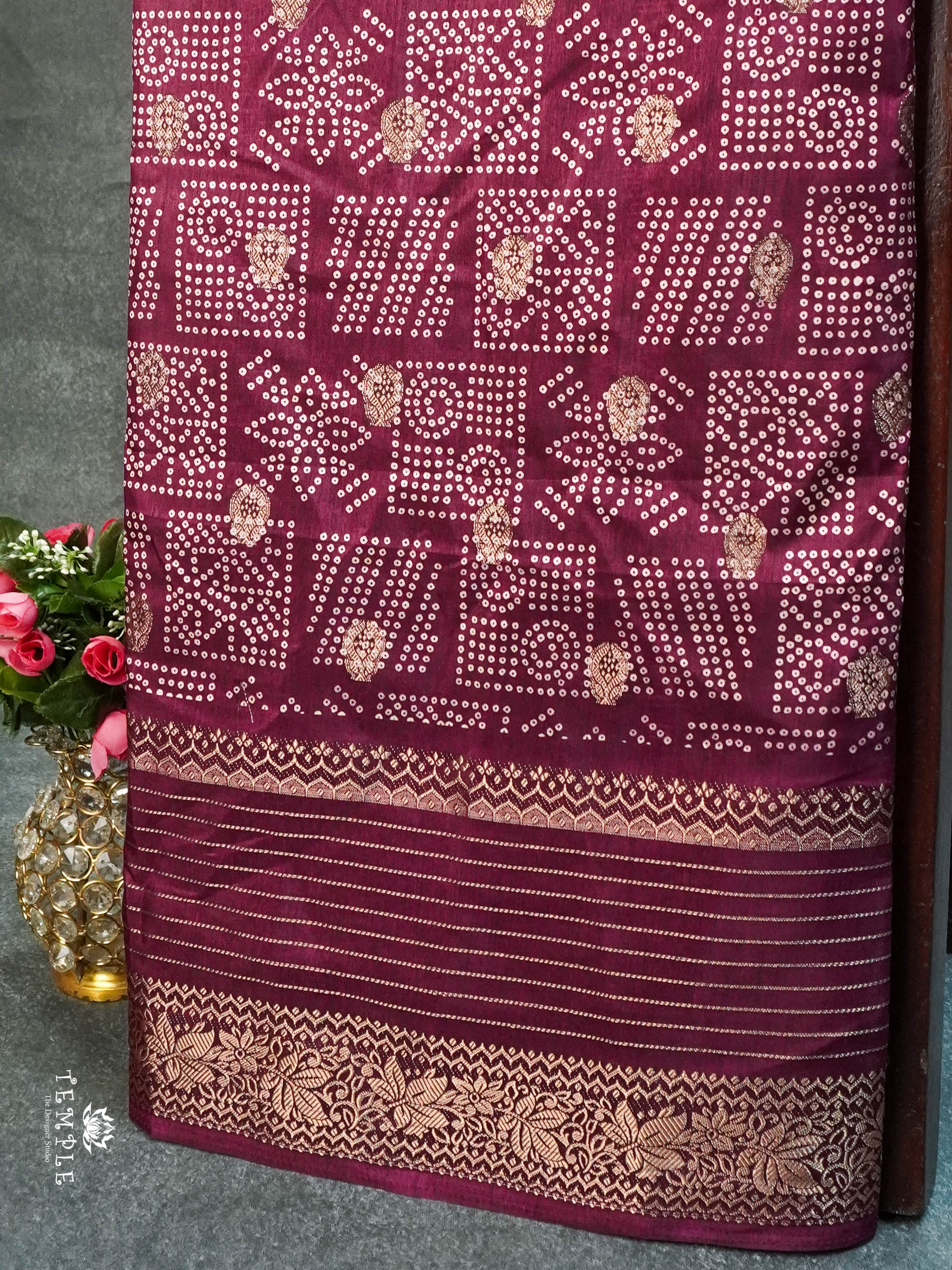 Printed Tussar Saree | TTDS1537 | Merry Deals