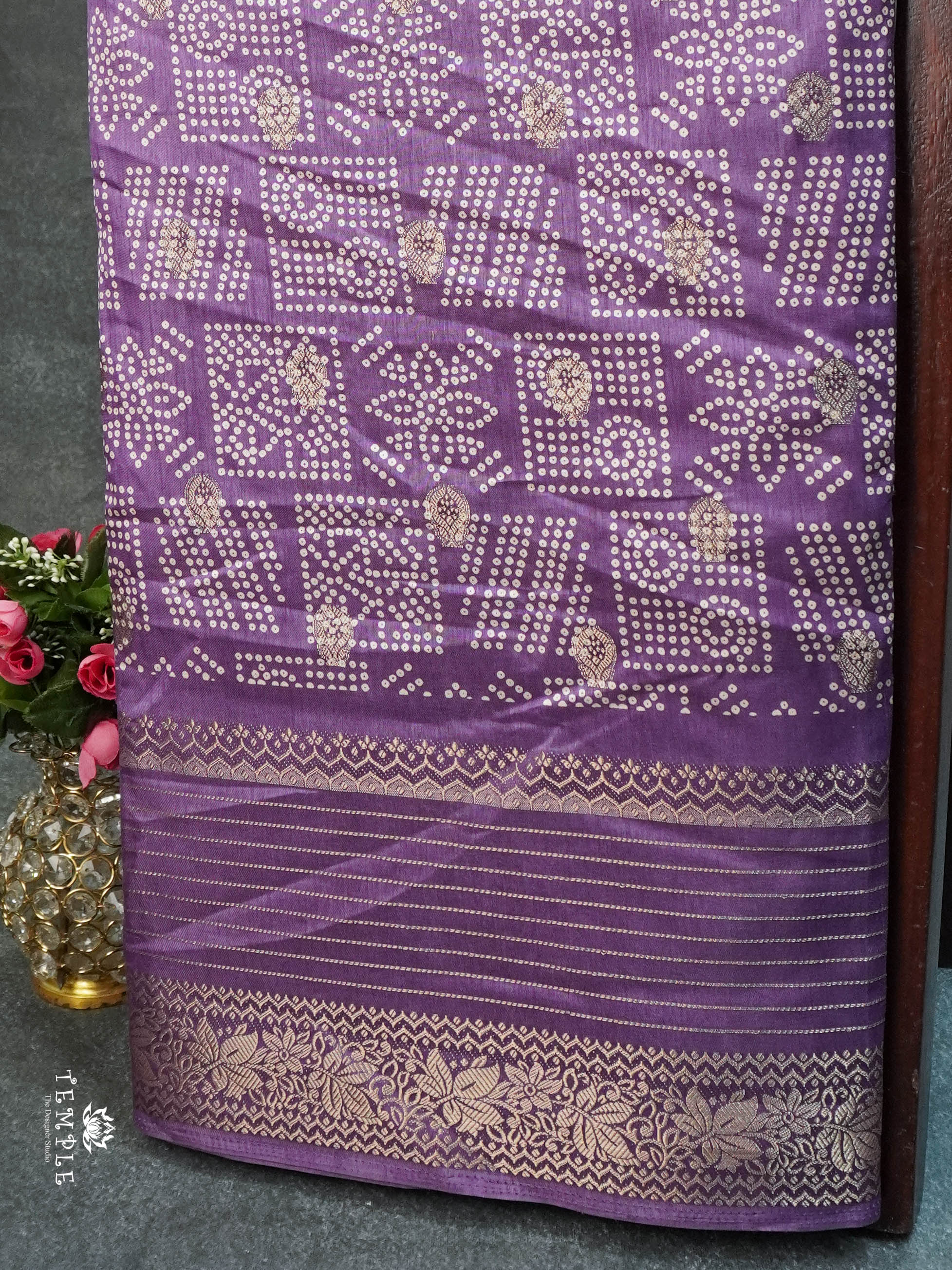 Printed Tussar Saree | TTDS1537 | Merry Deals