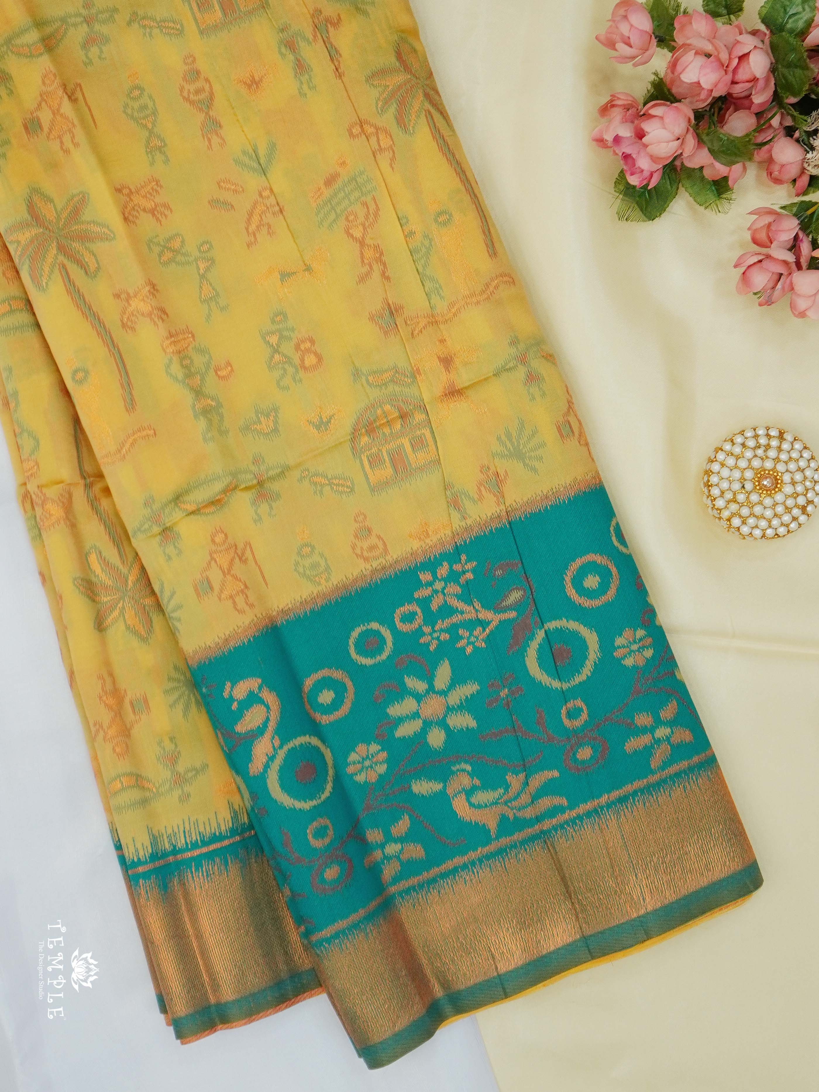 Warli Printed Art Silk Sarees | TTDS2519