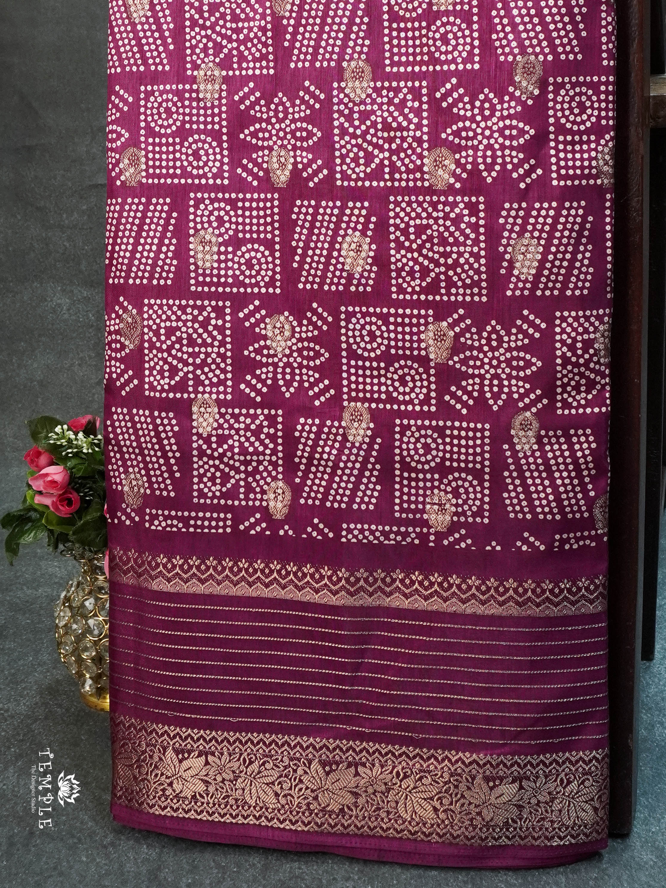 Printed Tussar Saree | TTDS1537 | Merry Deals