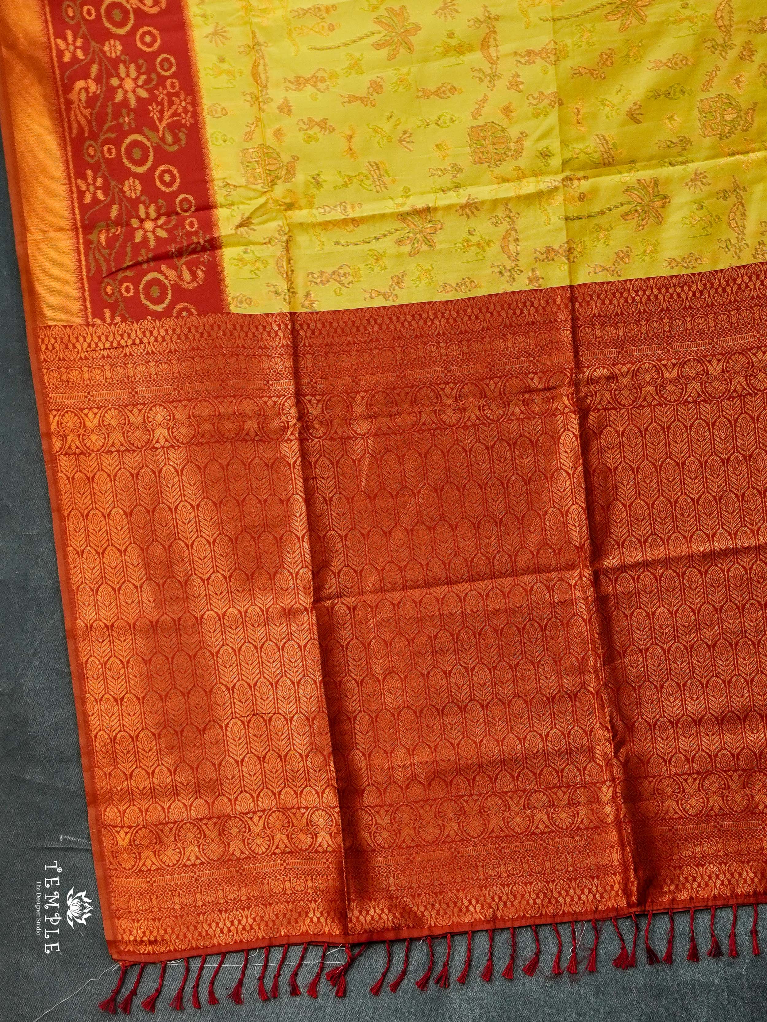 Warli Printed Art Silk Sarees | TTDS2519