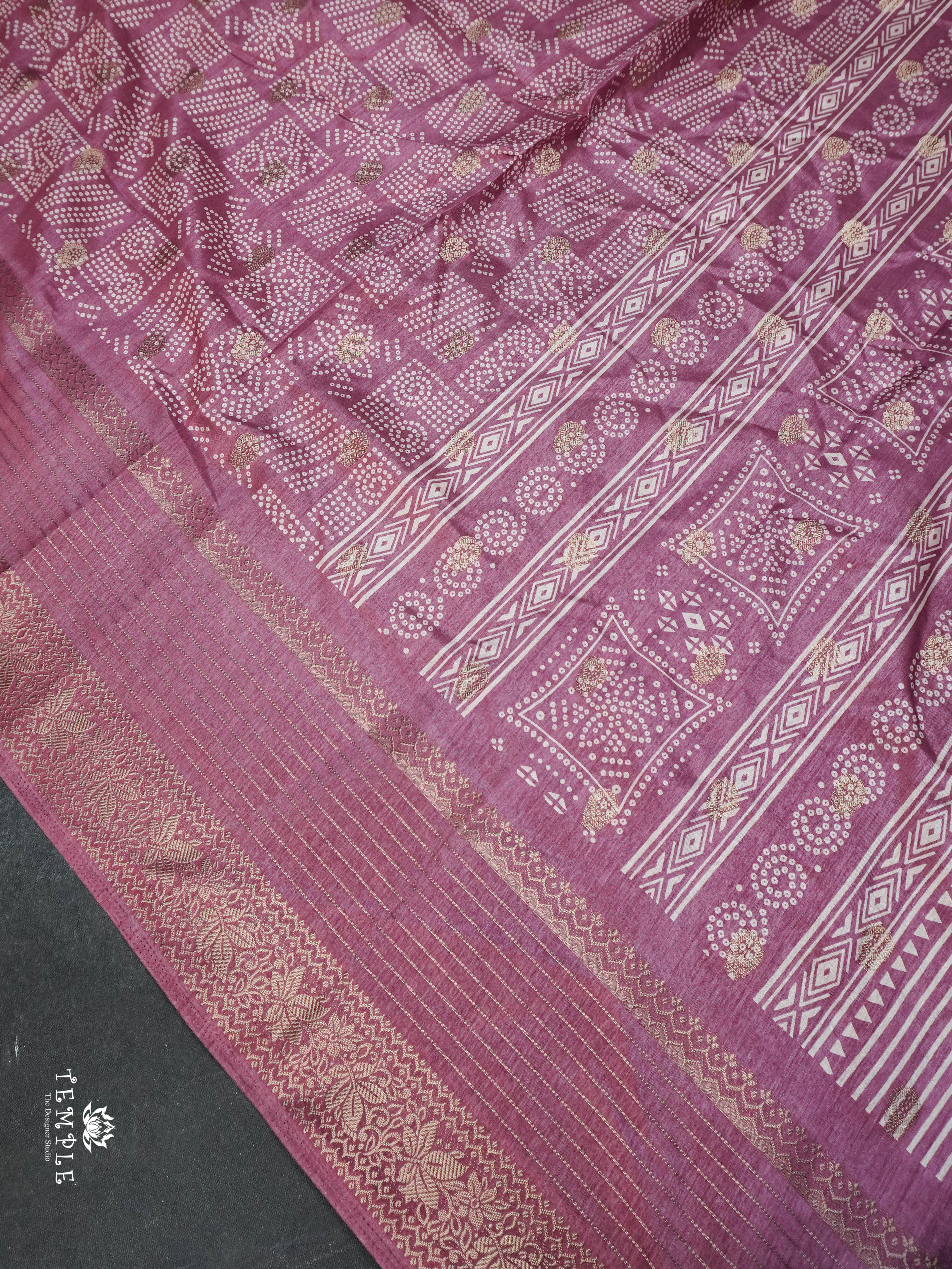 Printed Tussar Saree | TTDS1537 | Merry Deals