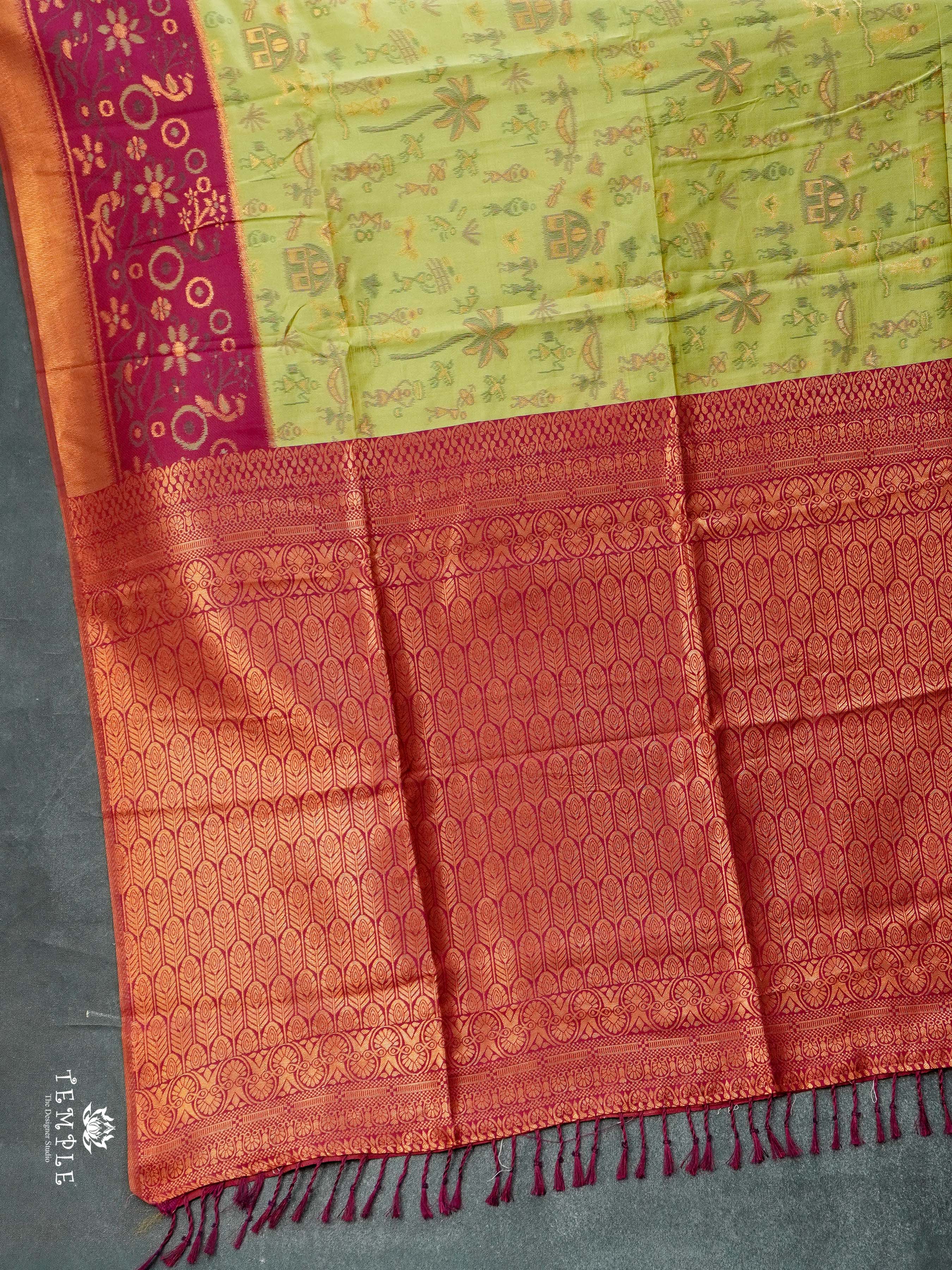 Warli Printed Art Silk Sarees | TTDS2519