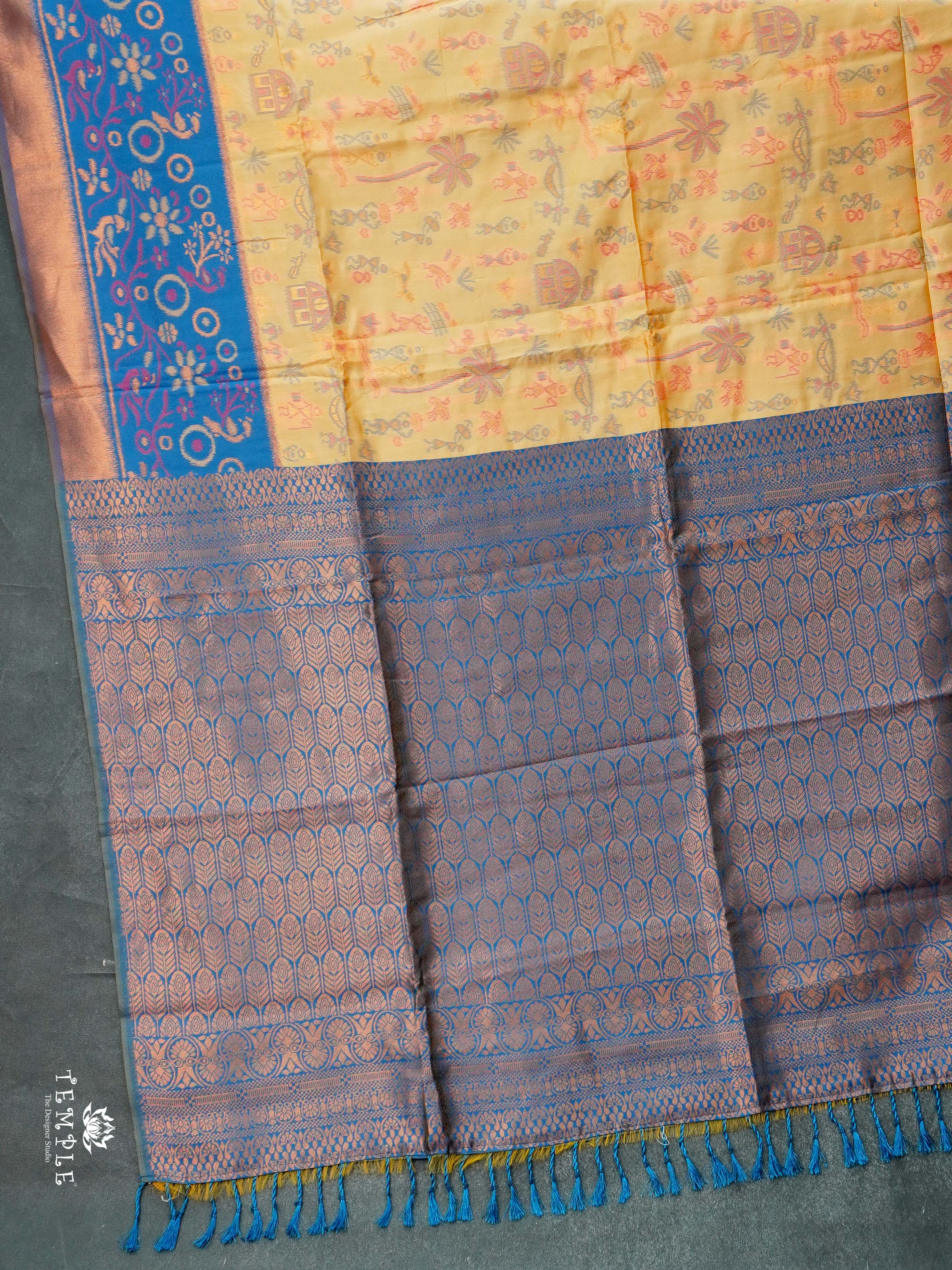 Warli Printed Art Silk Sarees | TTDS2519