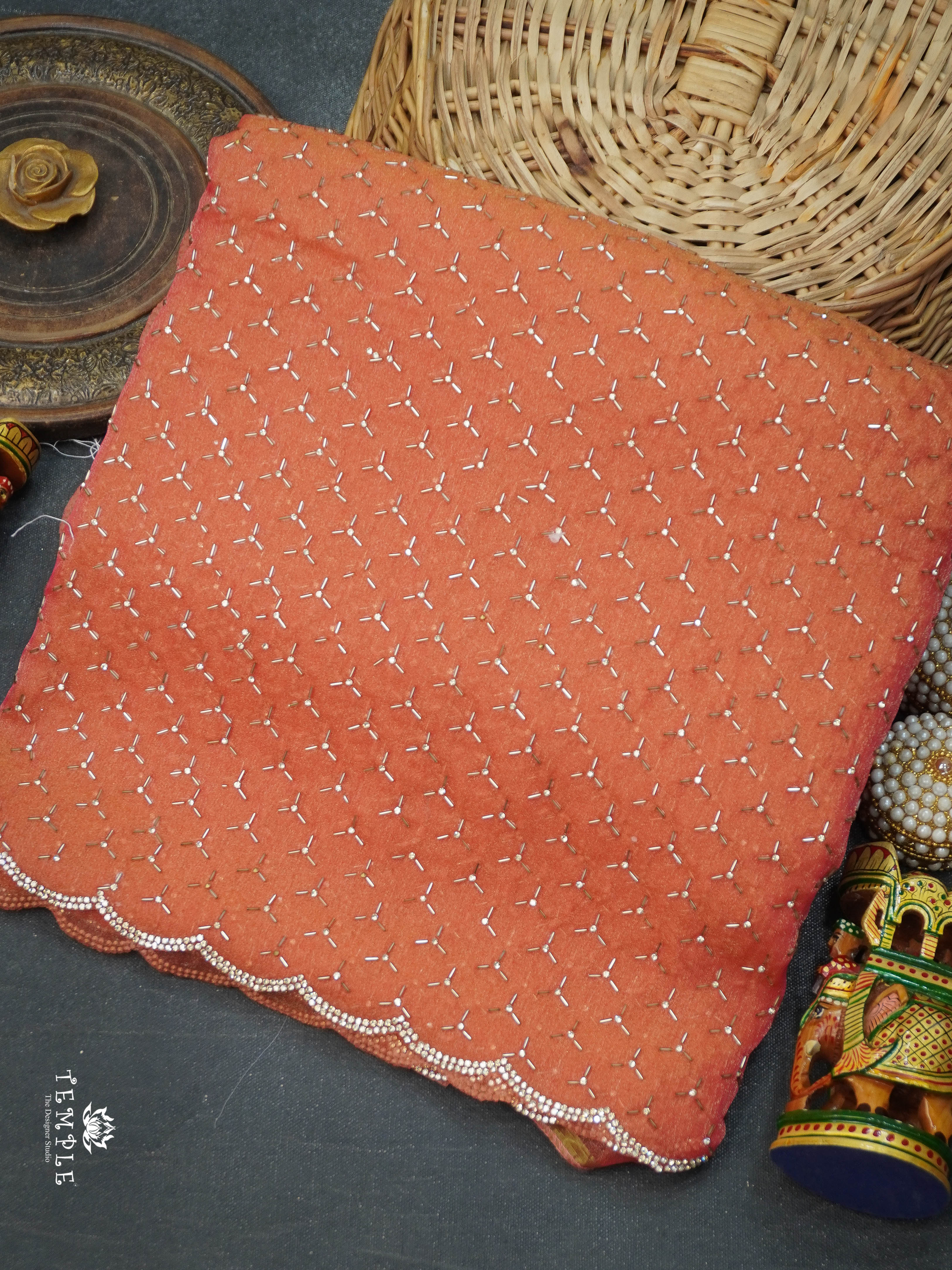 Cocktail Saree With Beads Work | TTDS2994