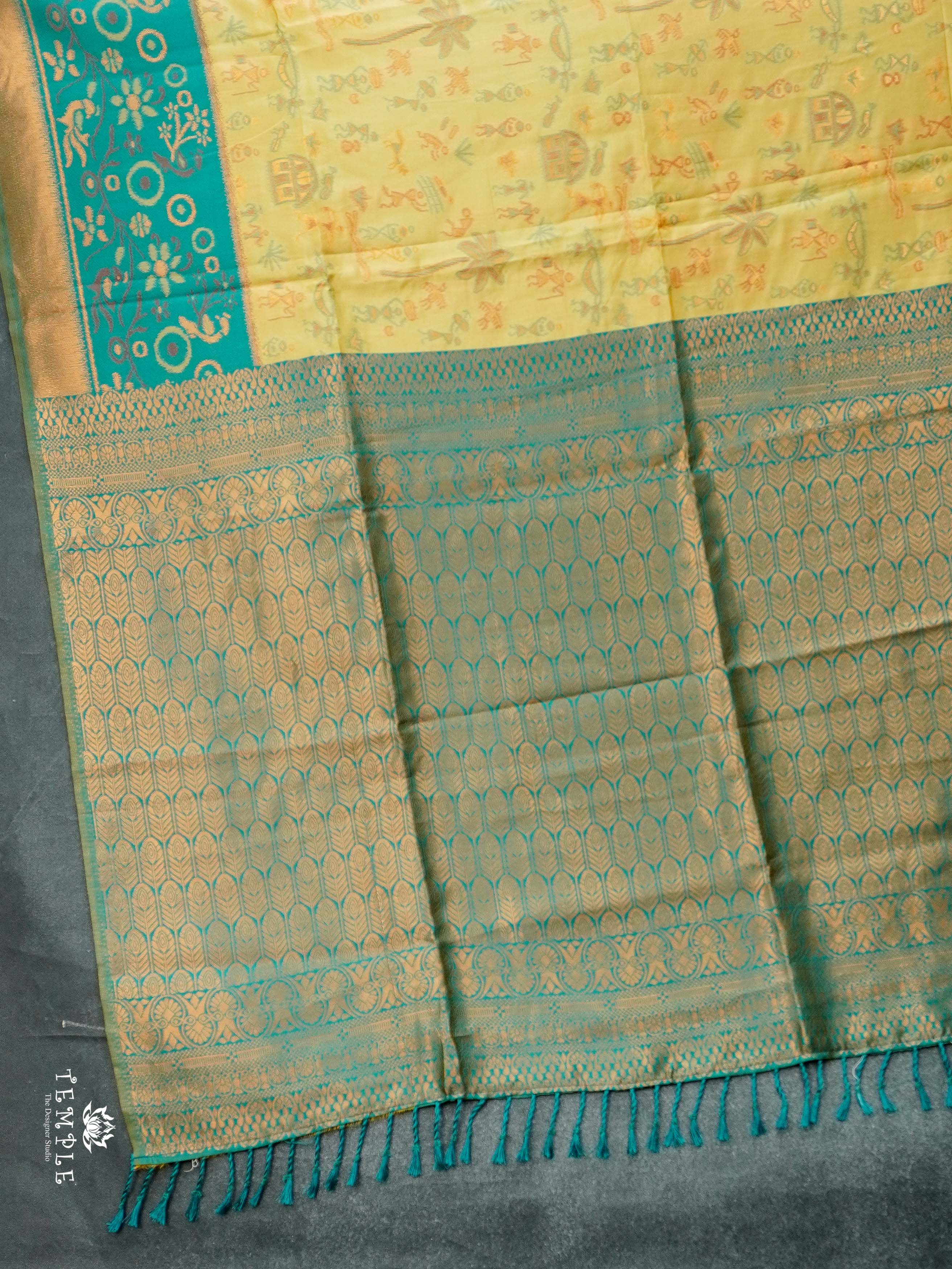 Warli Printed Art Silk Sarees | TTDS2519