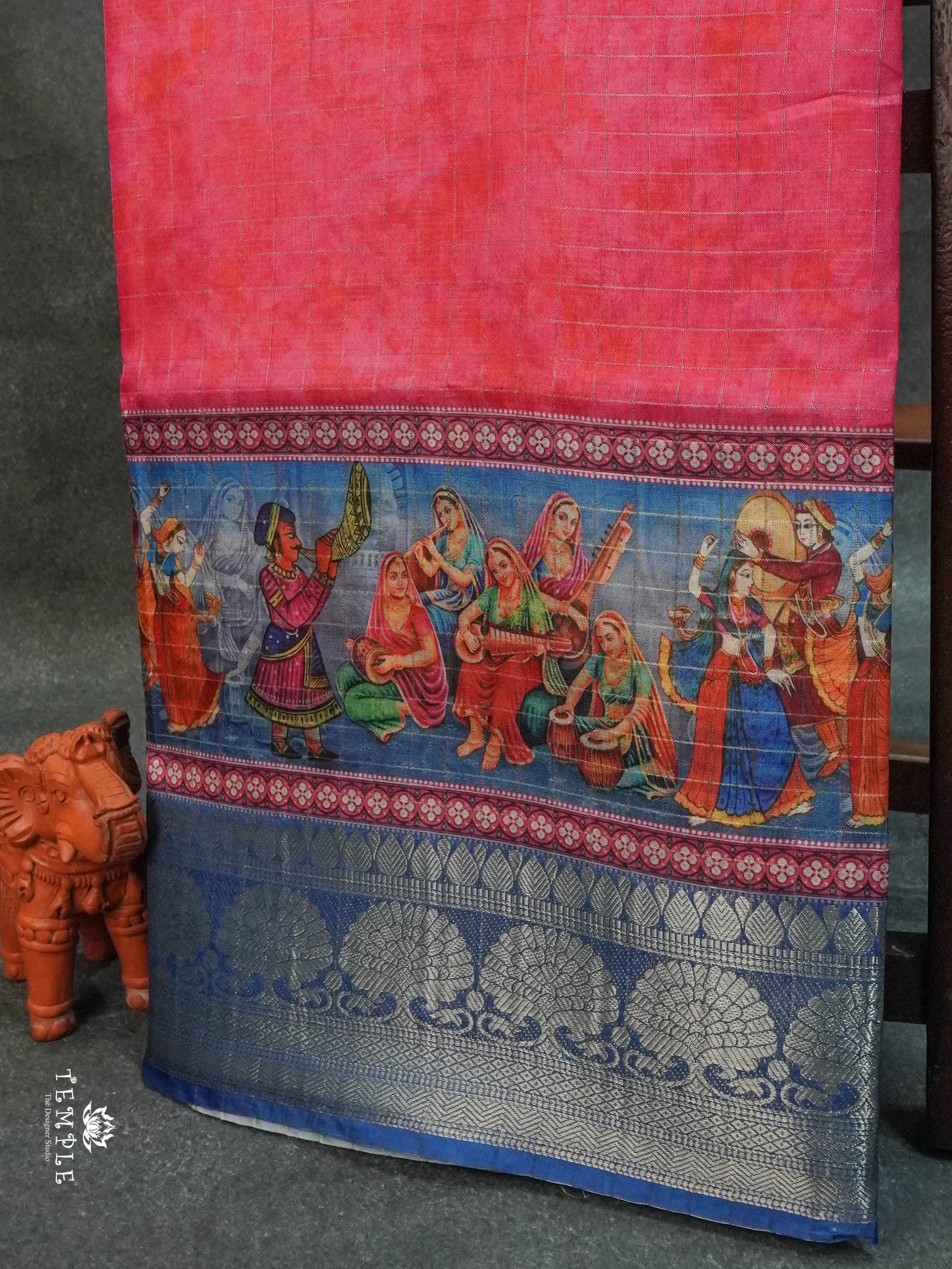 Mangalagiri Saree(Calcutta Checked Pattern) | TTDS1545 | Merry Deals