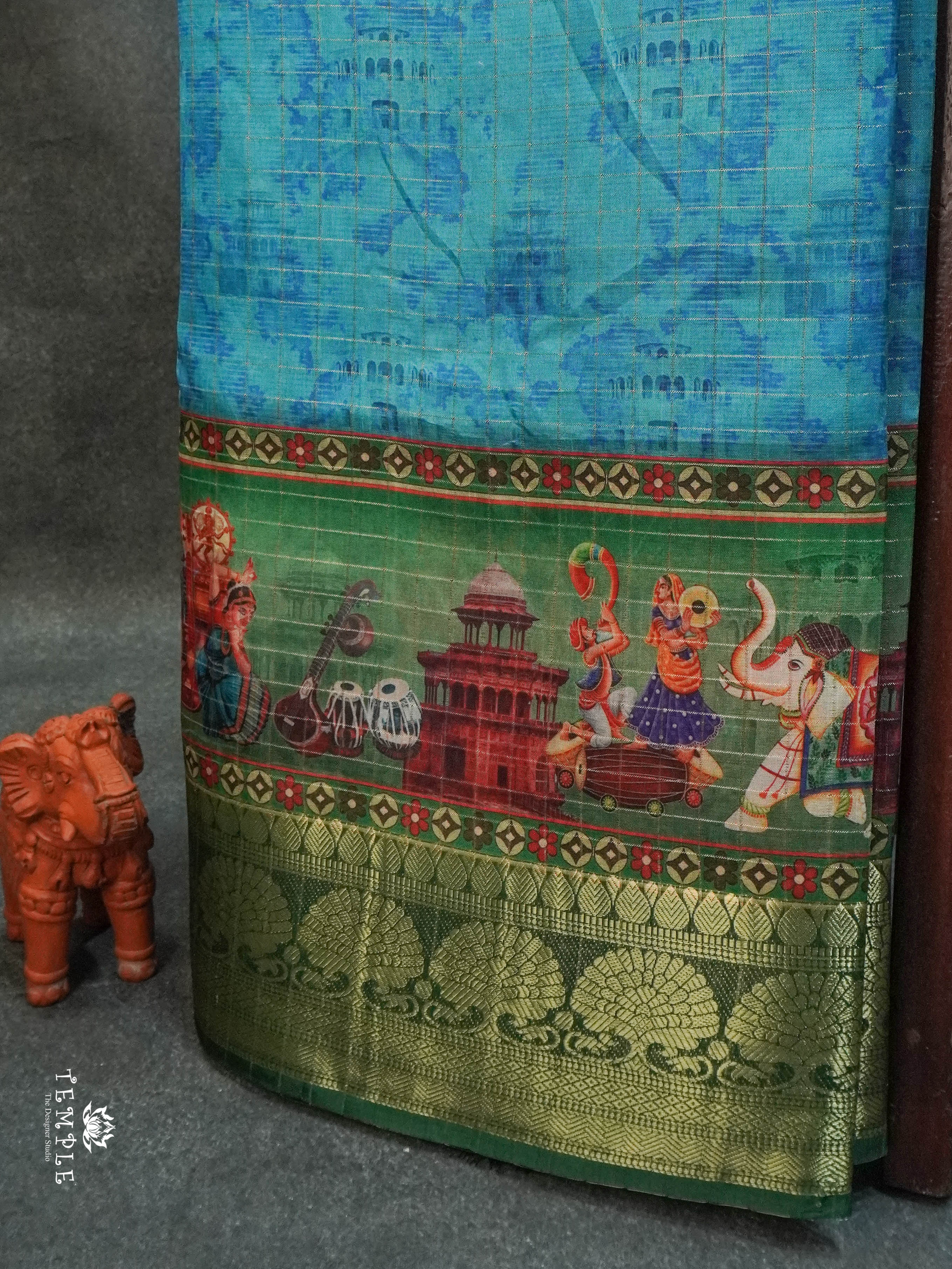 Mangalagiri Saree(Calcutta Checked Pattern) | TTDS1545 | Merry Deals