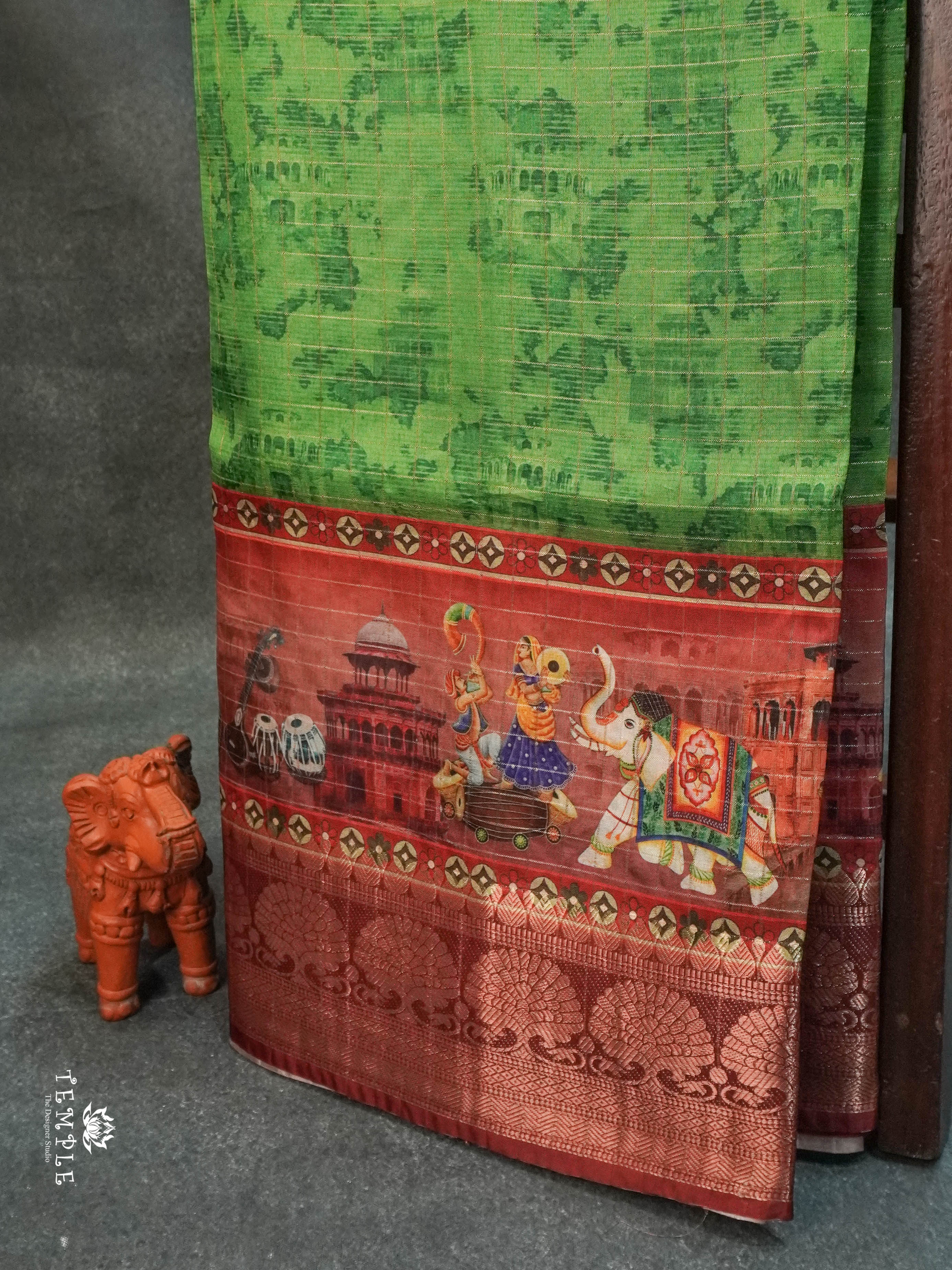 Mangalagiri Saree(Calcutta Checked Pattern) | TTDS1545 | Merry Deals