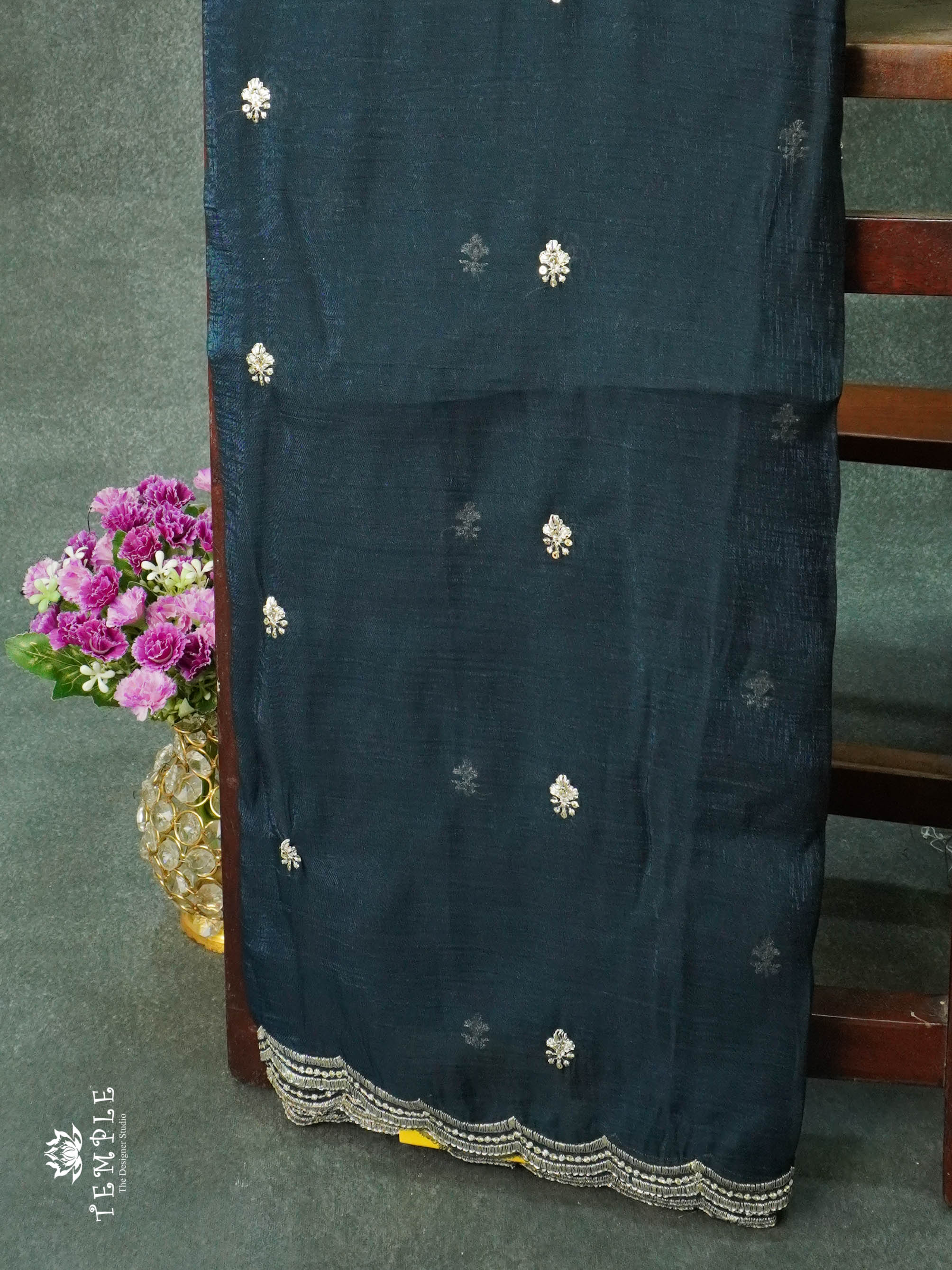 Designer Saree(Teal Blue) | TTDS1142