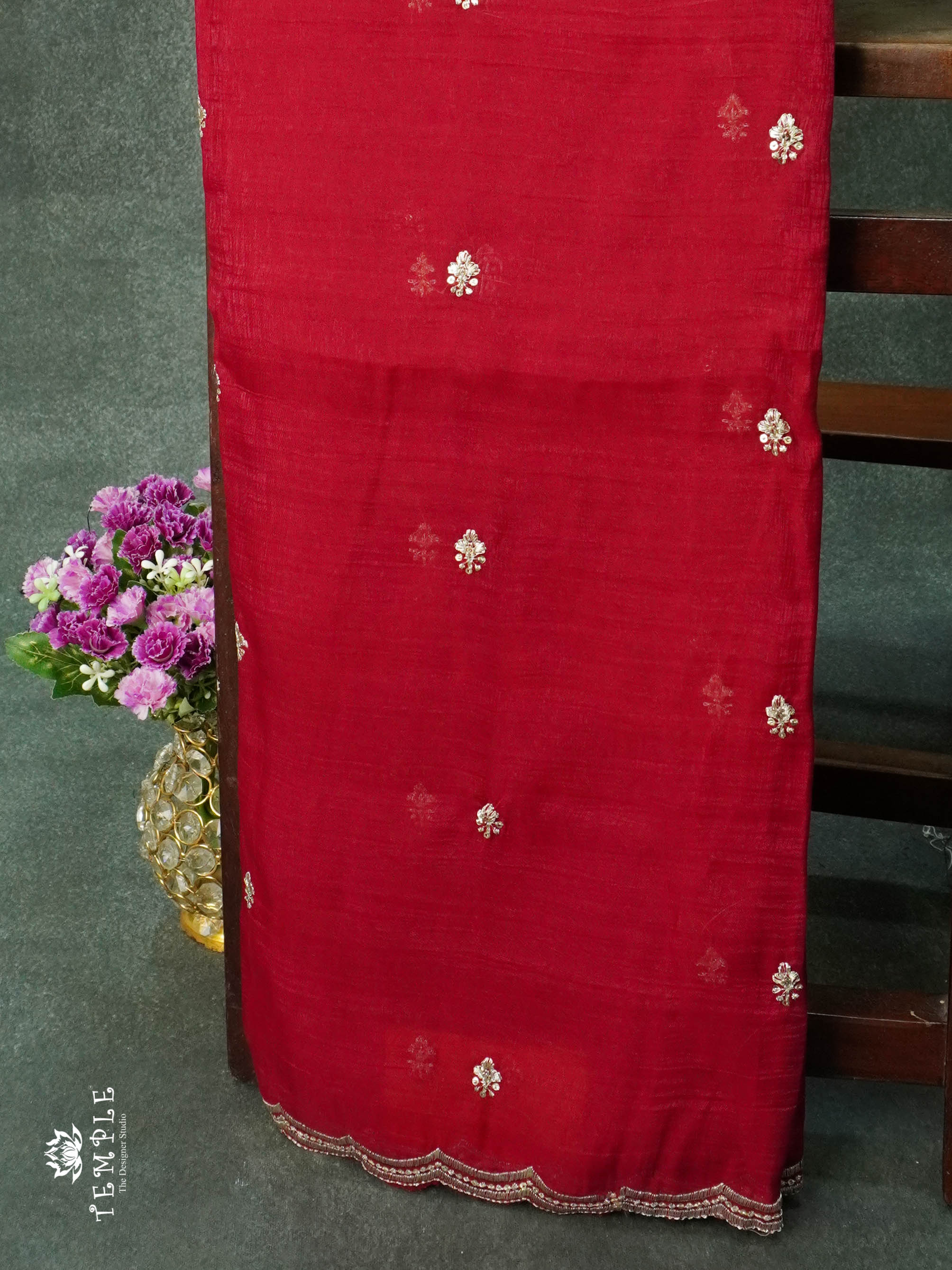 Designer Saree(Red) | TTDS1142