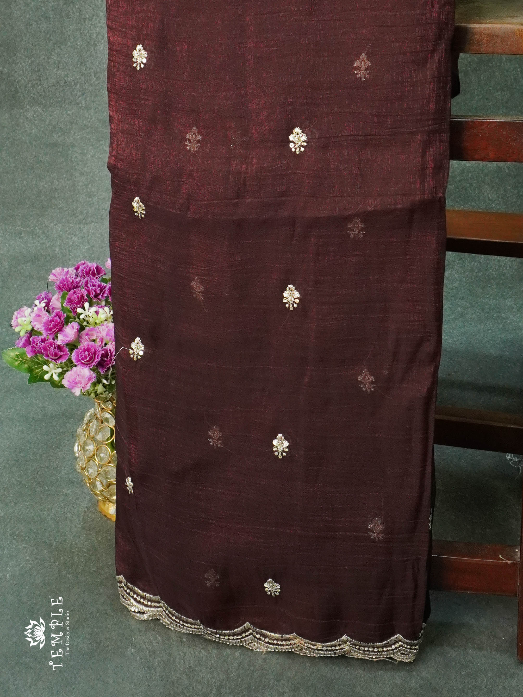 Designer Saree(Maroon) | TTDS1142