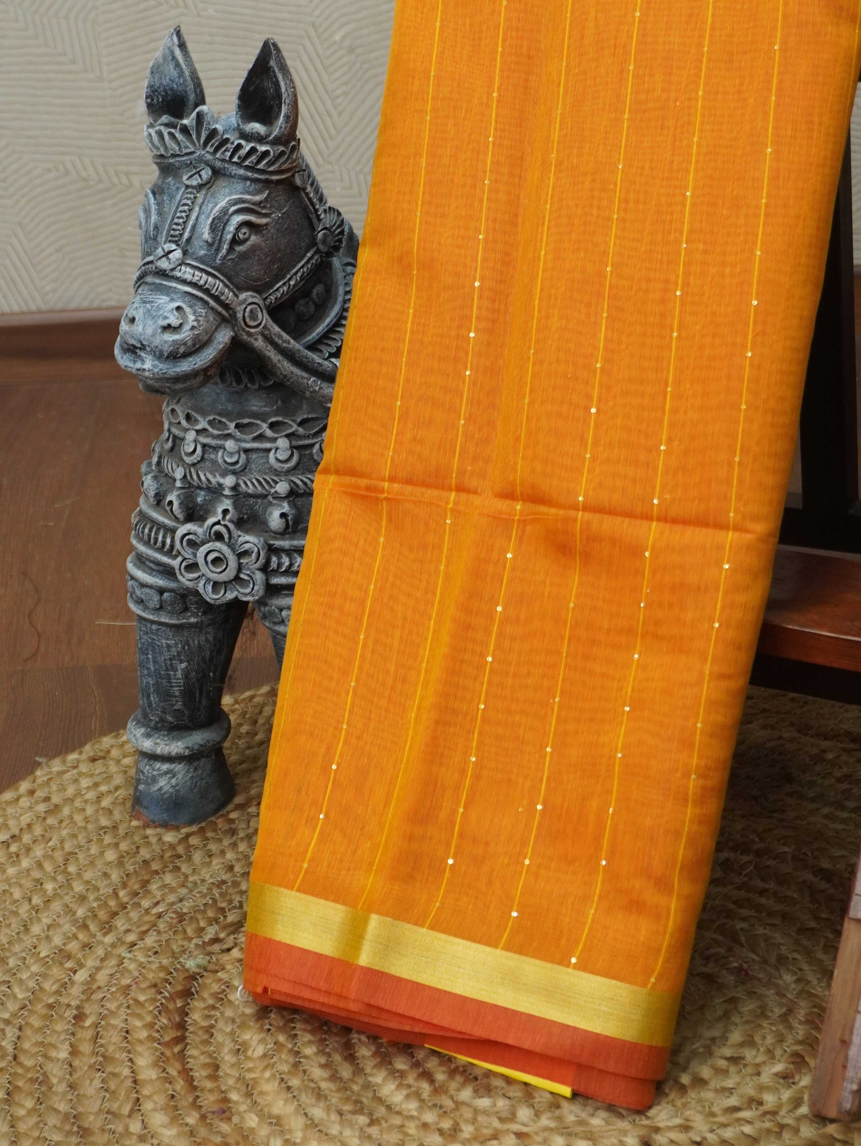 Linen Silk Saree | TTDS3438