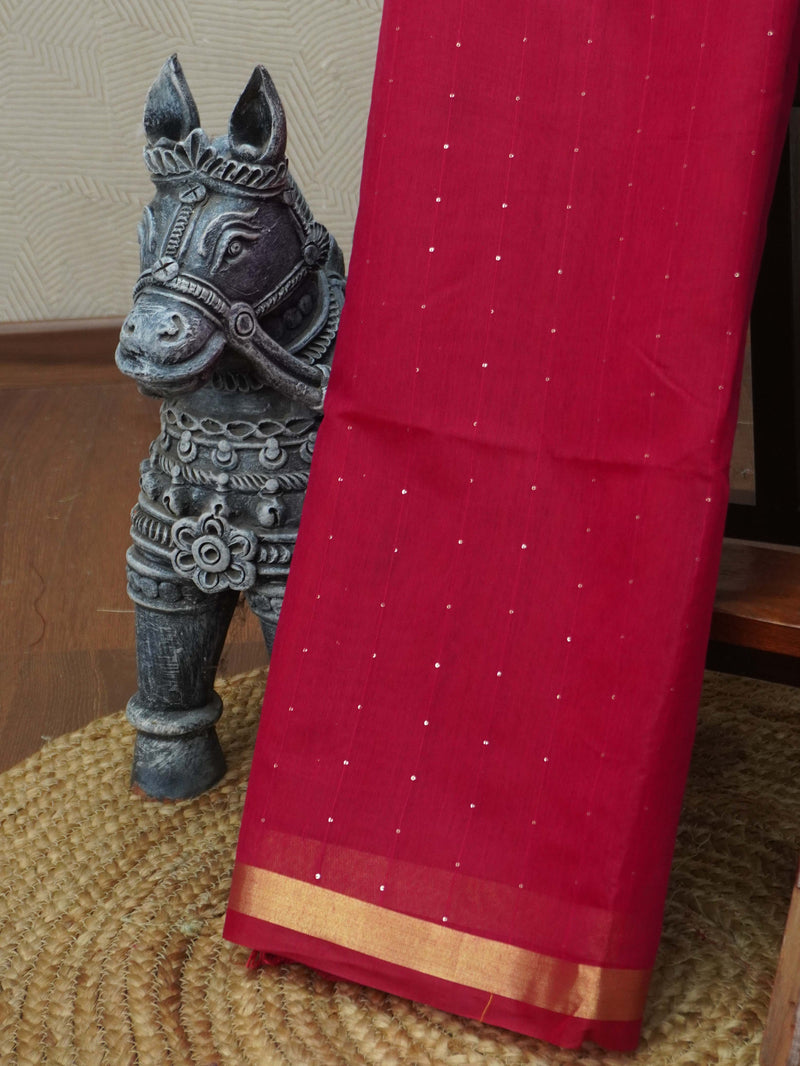Linen Silk Saree | TTDS3438
