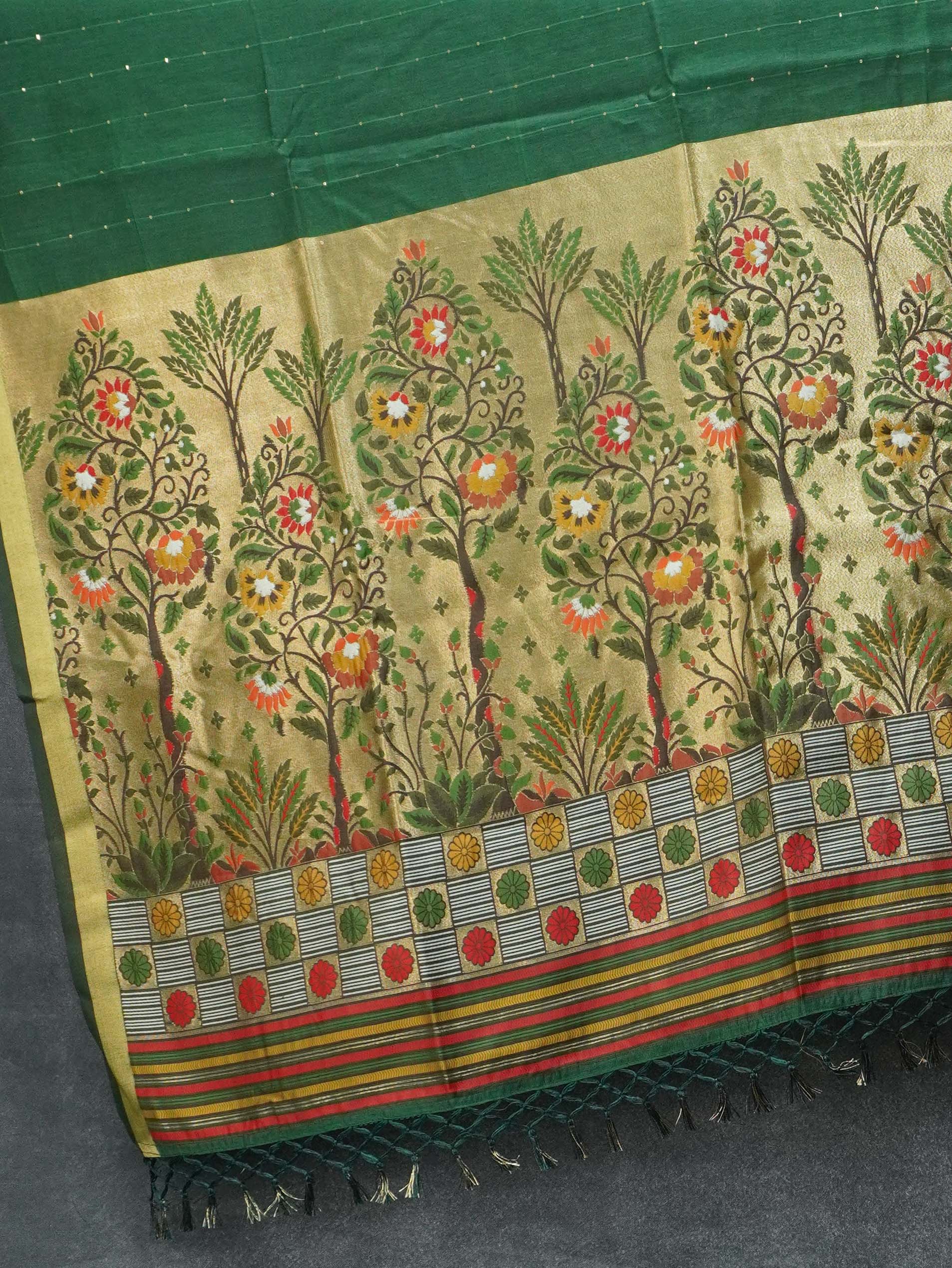 Linen Silk Saree | TTDS3437