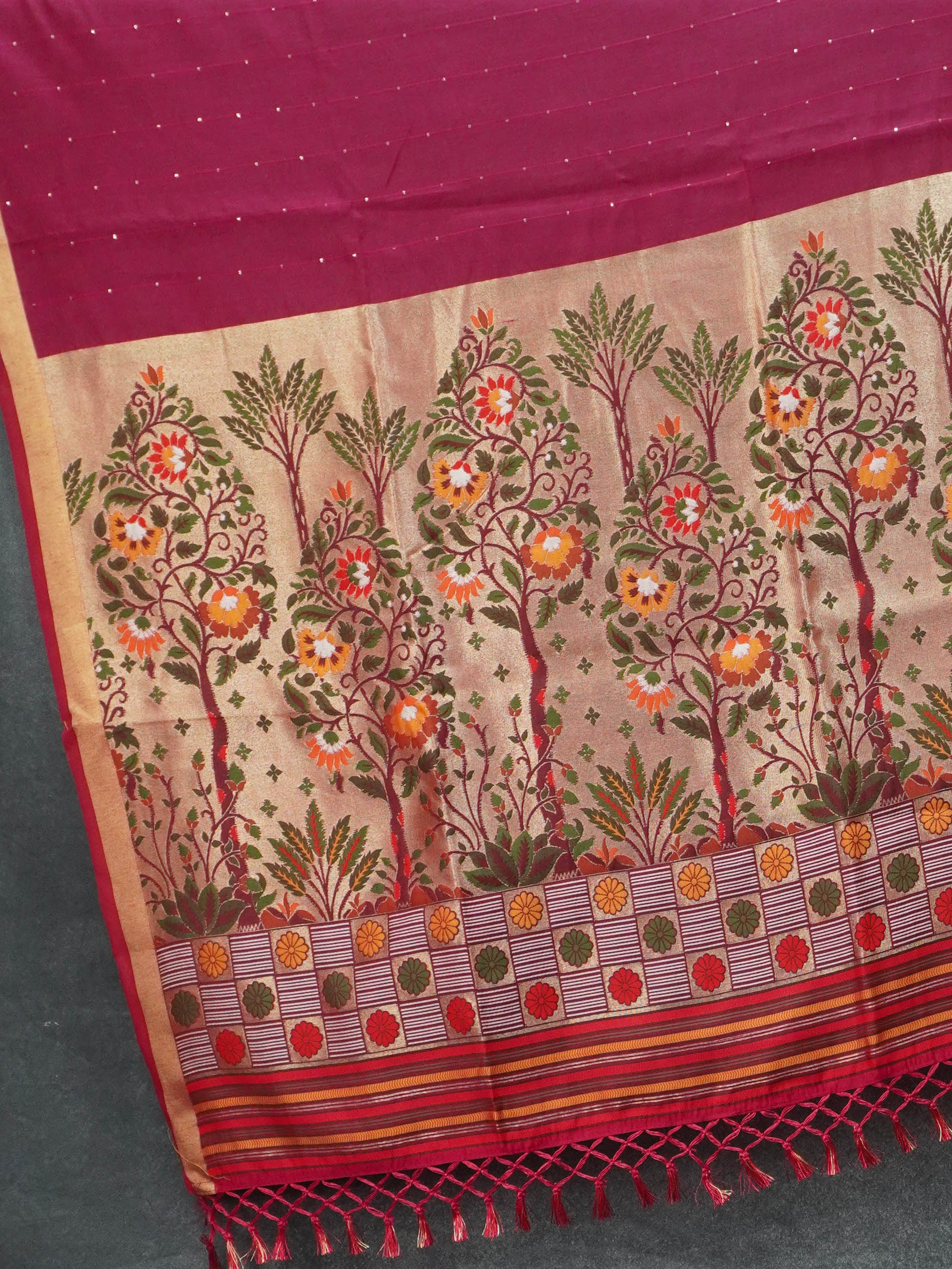 Linen Silk Saree | TTDS3437