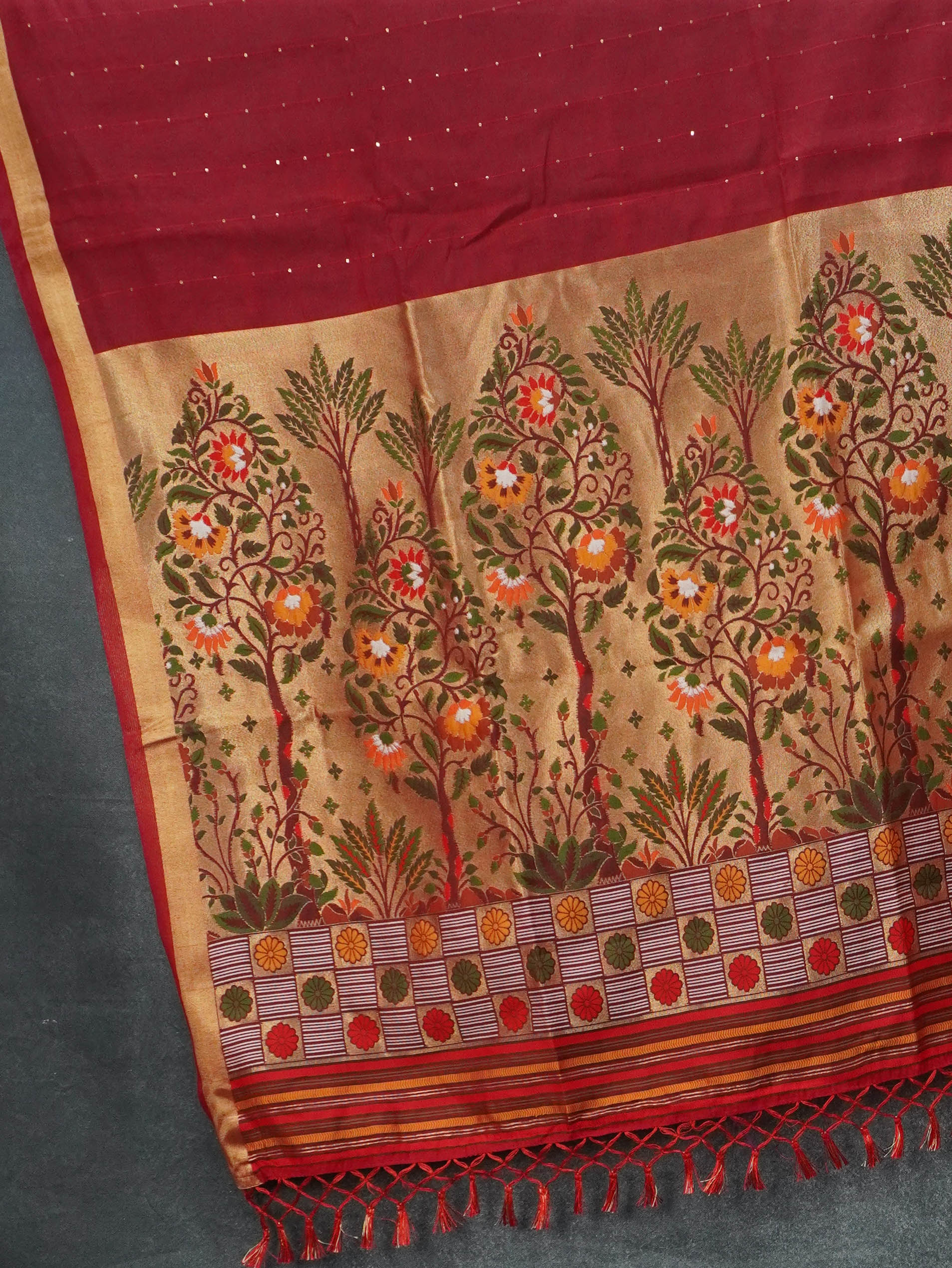 Linen Silk Saree | TTDS3437