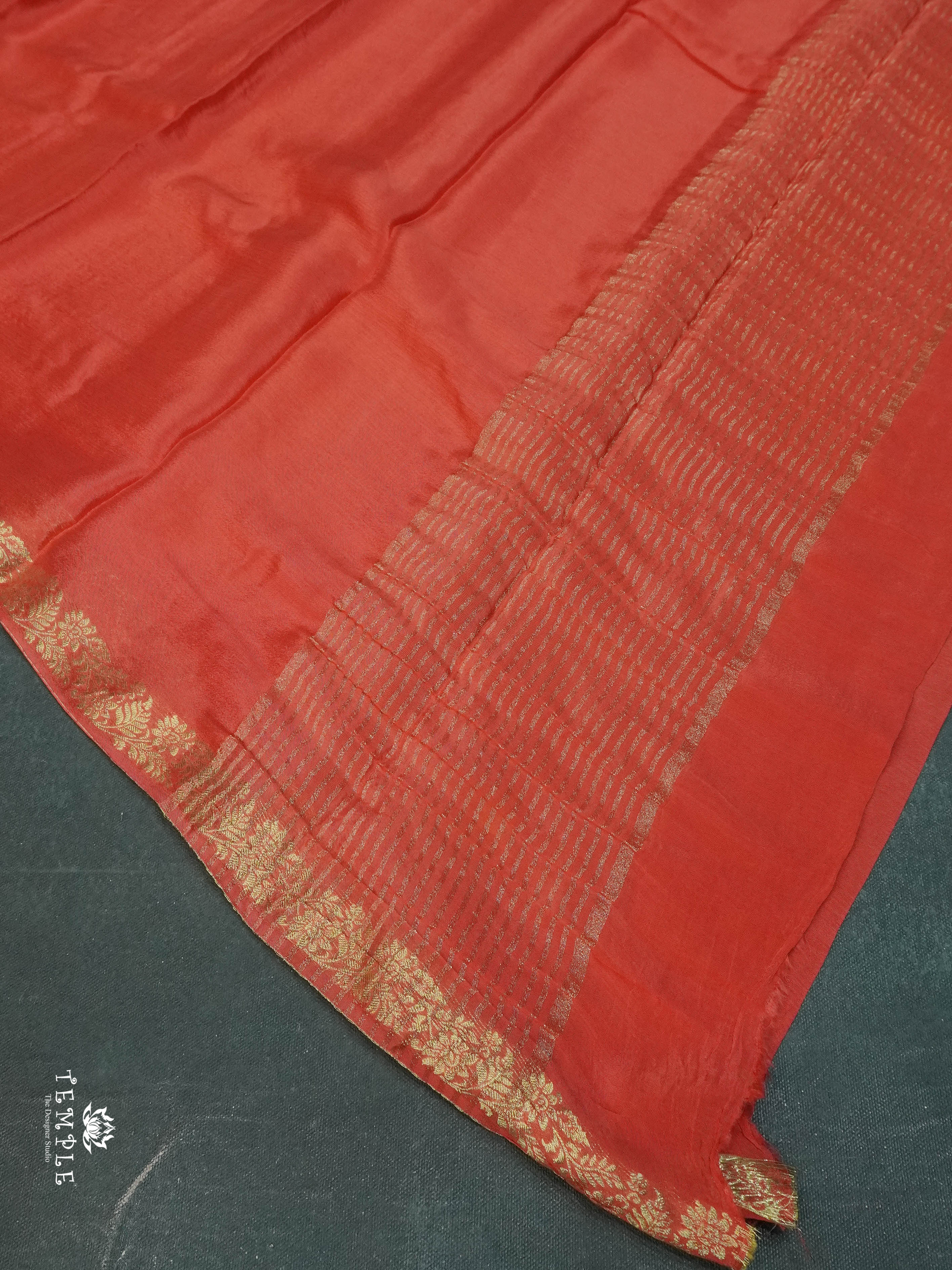 Viscose Georgette Saree With Brocade Blouse | TTDS1542 | Merry Deals | Pre Booking