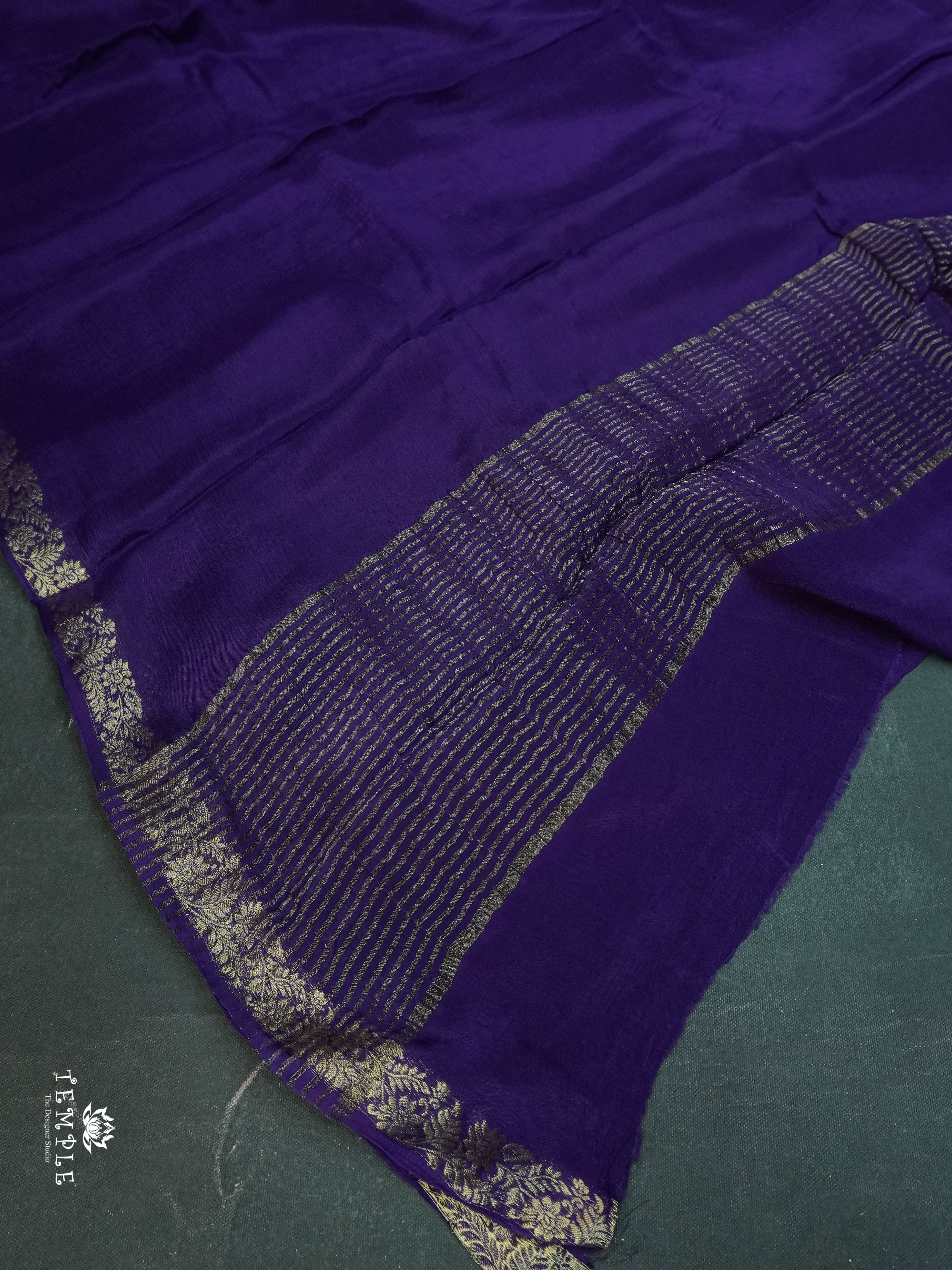 Viscose Georgette Saree With Brocade Blouse | TTDS1542 | Merry Deals | Pre Booking