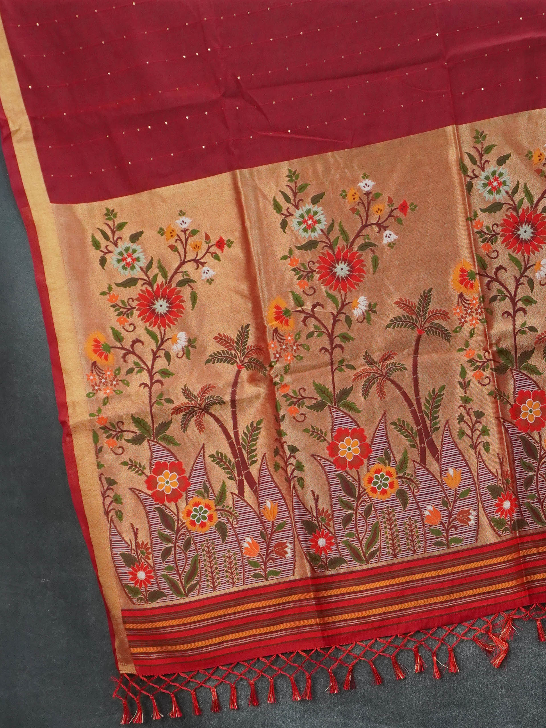 Linen Silk Saree | TTDS3436