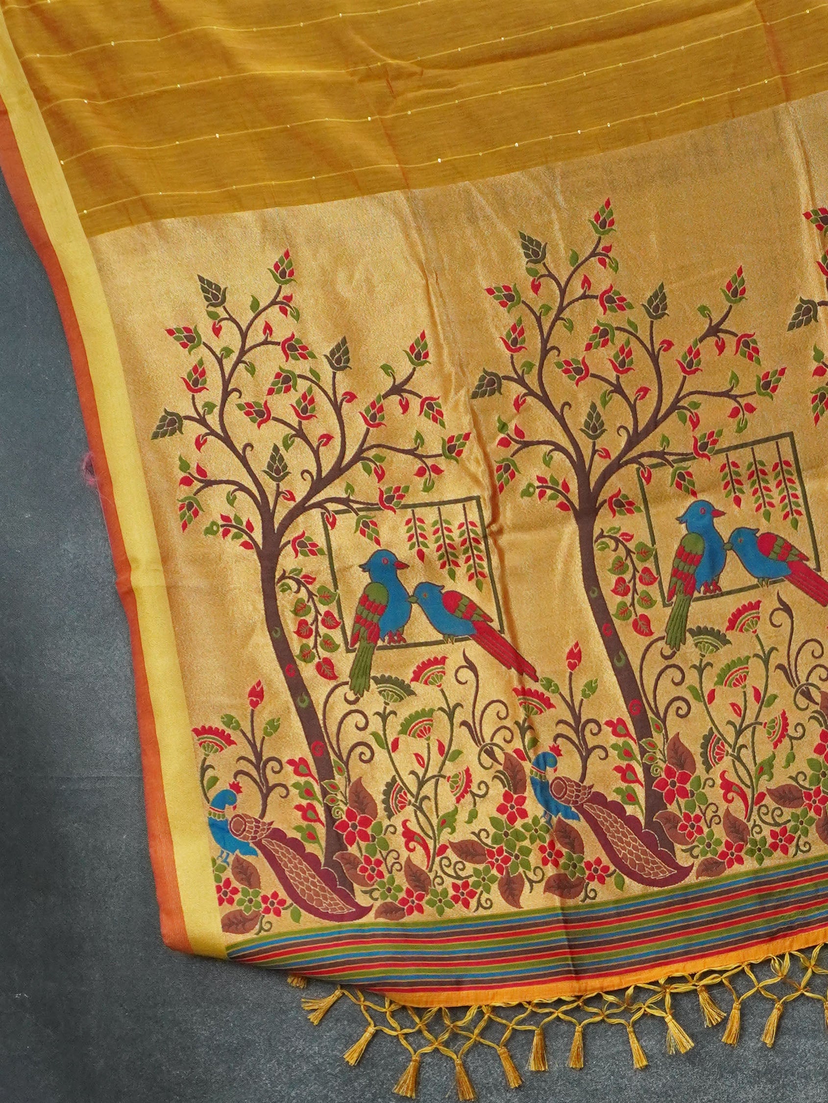 Linen Silk Saree | TTDS3438