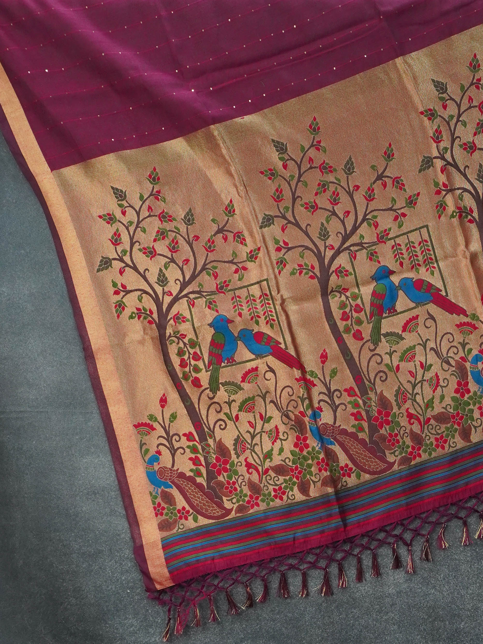 Linen Silk Saree | TTDS3438