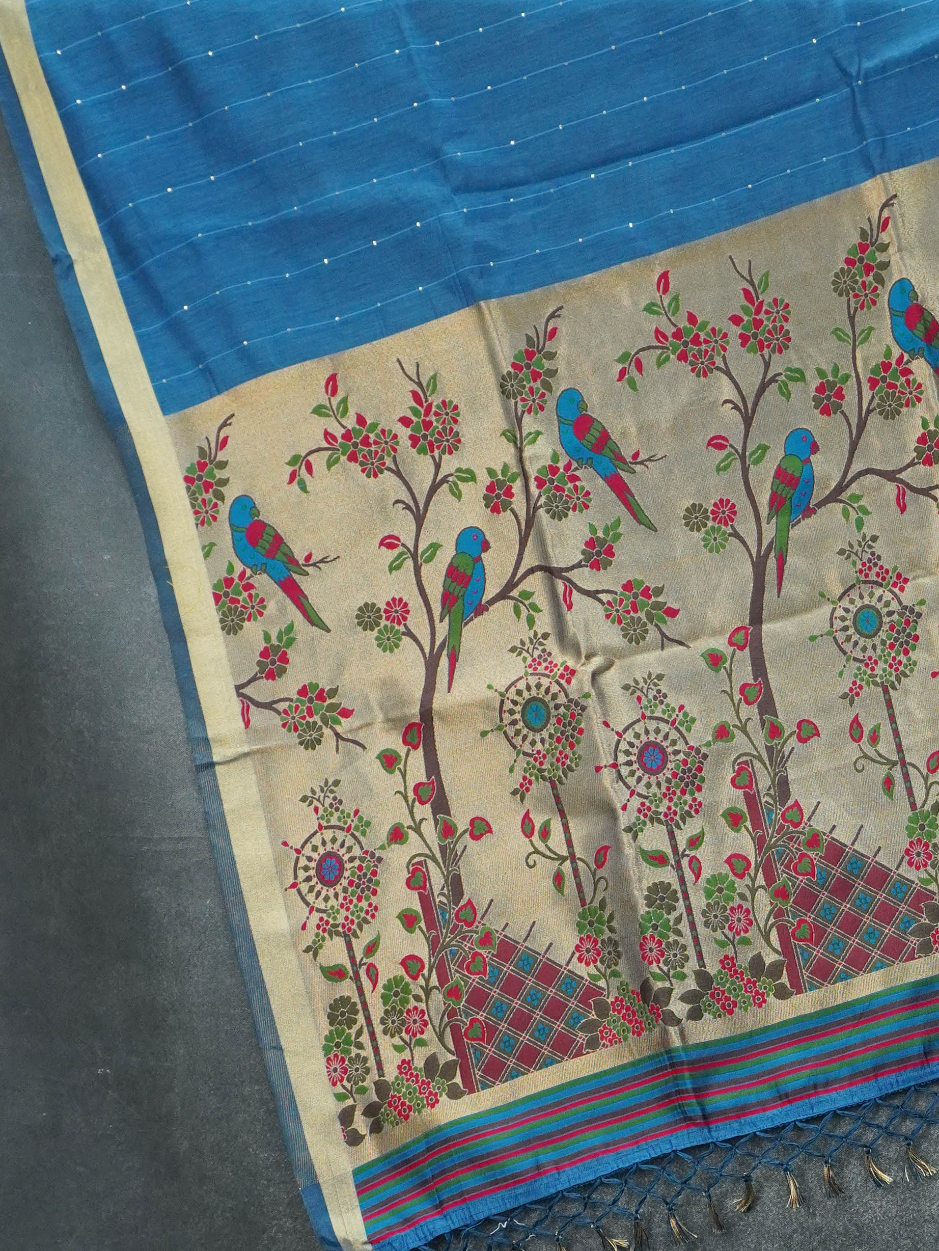 Linen Silk Saree | TTDS3439