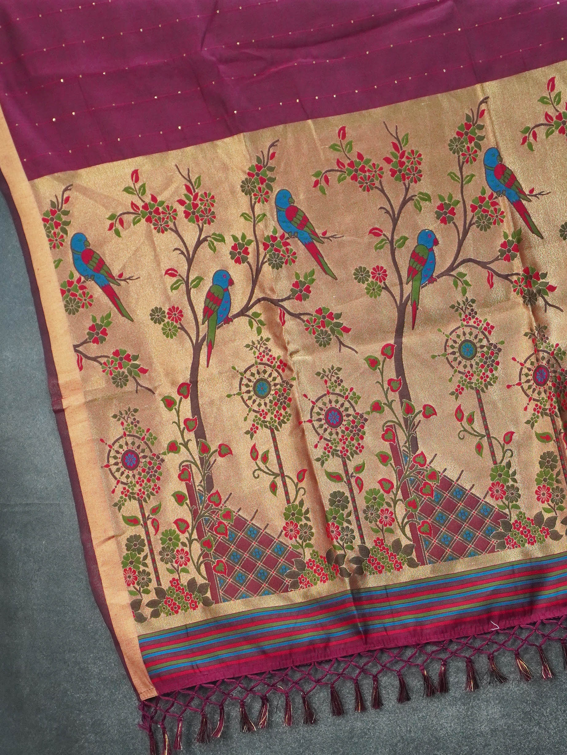 Linen Silk Saree | TTDS3439