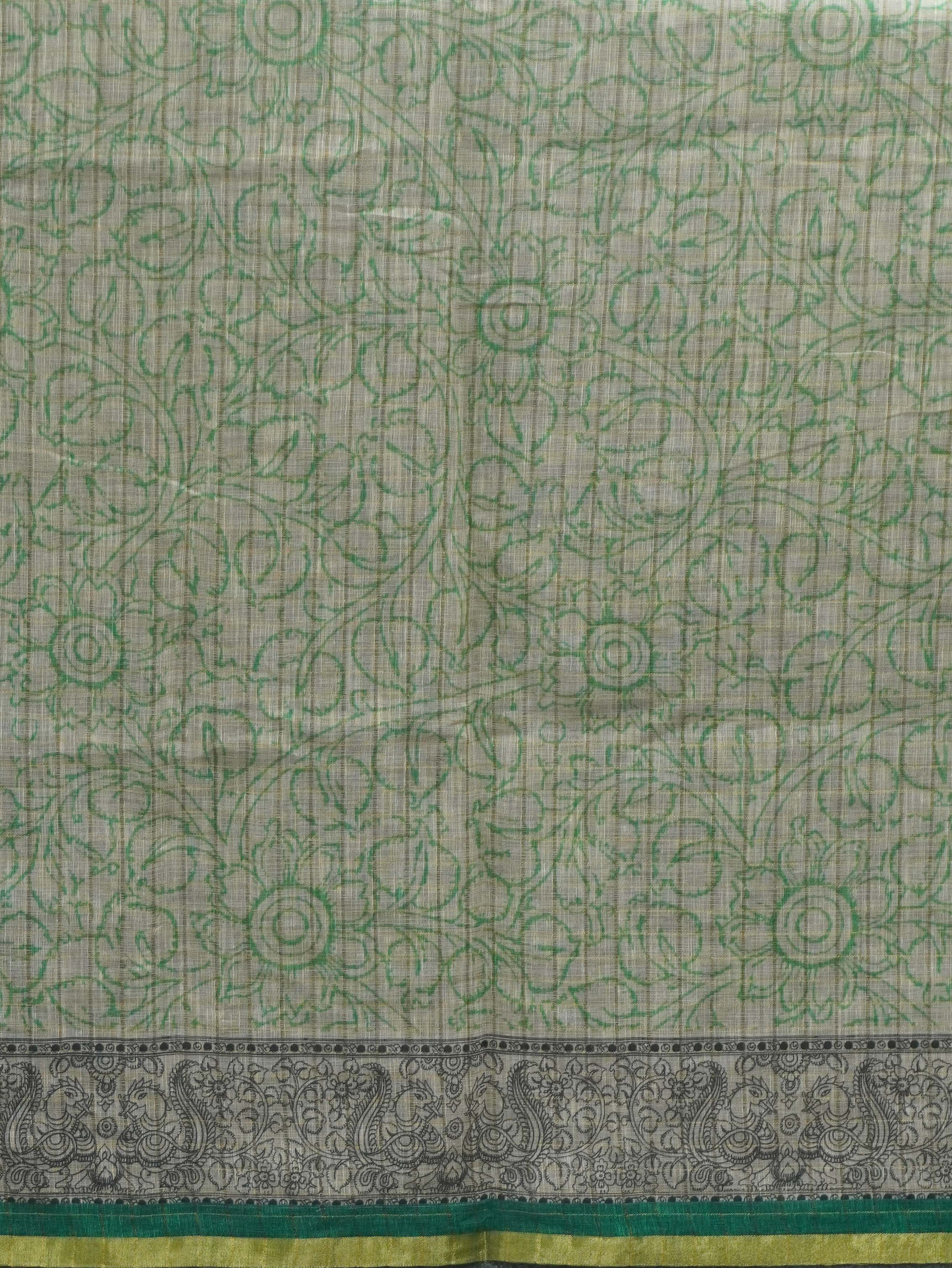 Linen Kalahasti cotton Saree | TTDS3435