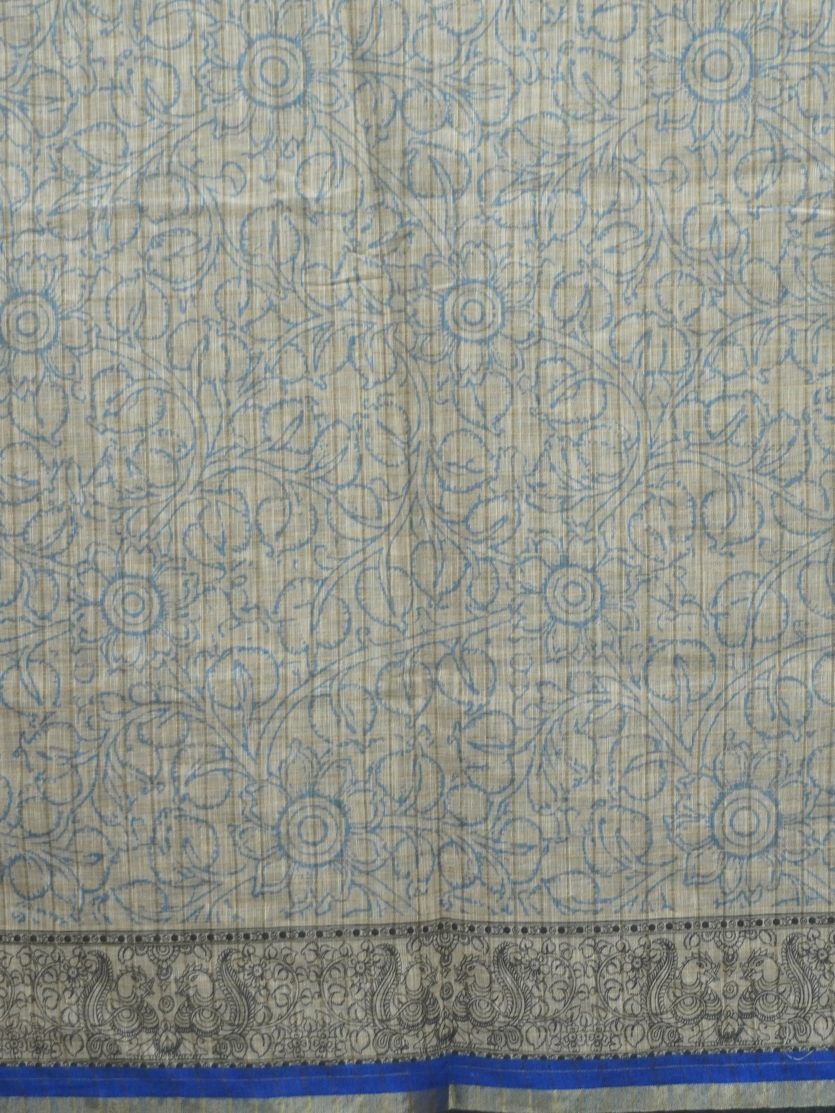 Linen Kalahasti cotton Saree | TTDS3435