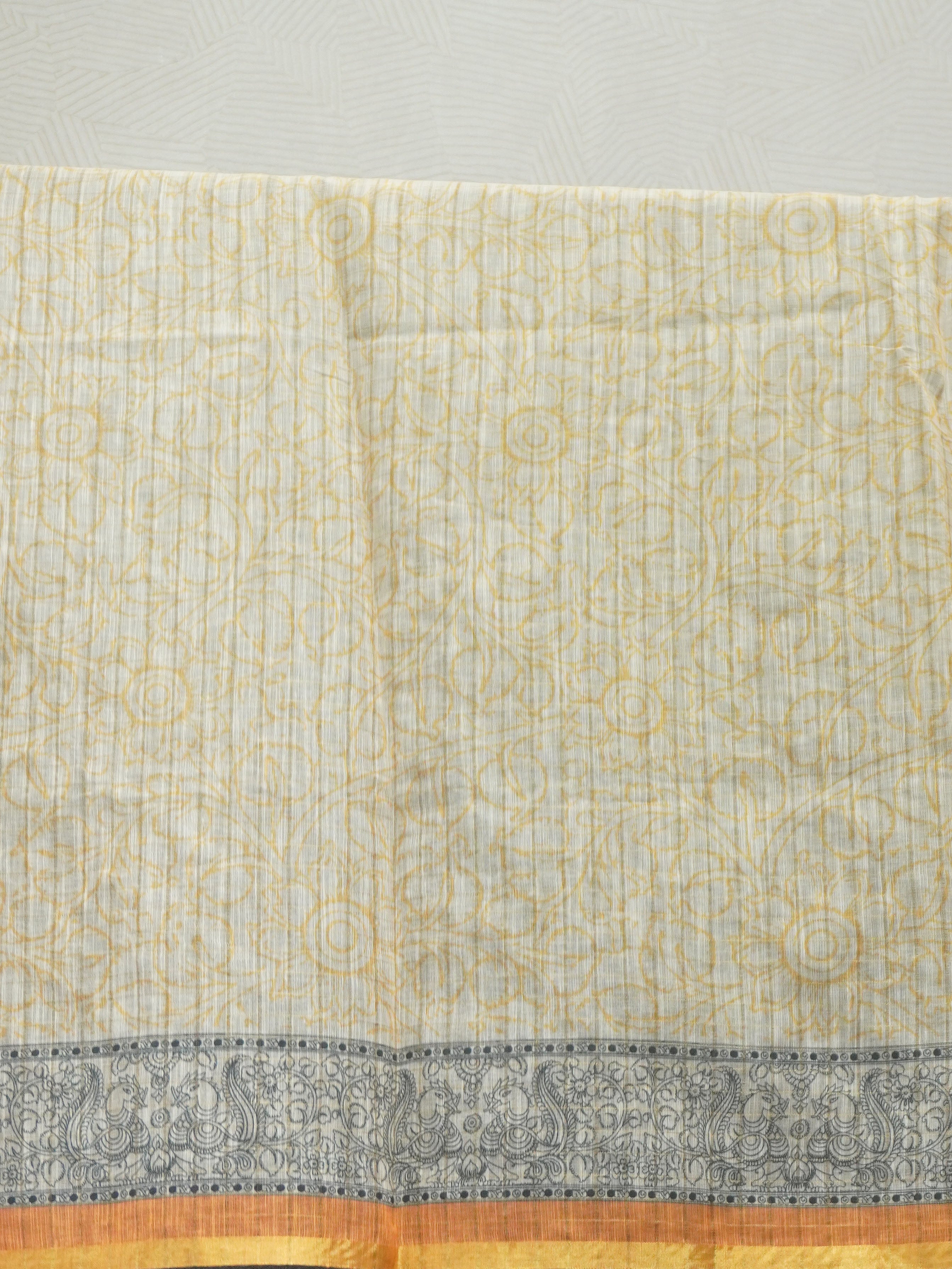 Linen Kalahasti cotton Saree | TTDS3435