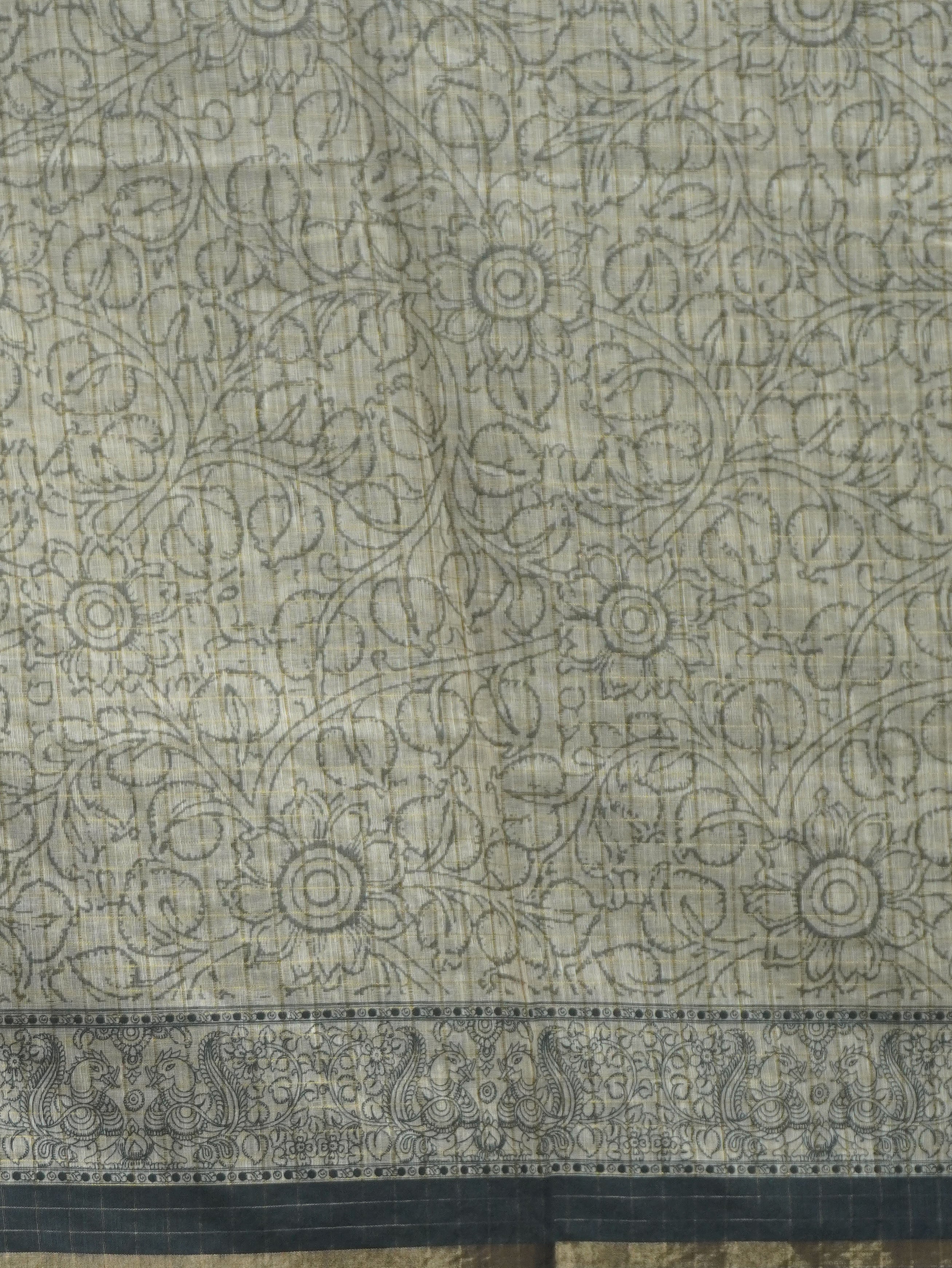Linen Kalahasti cotton Saree | TTDS3435