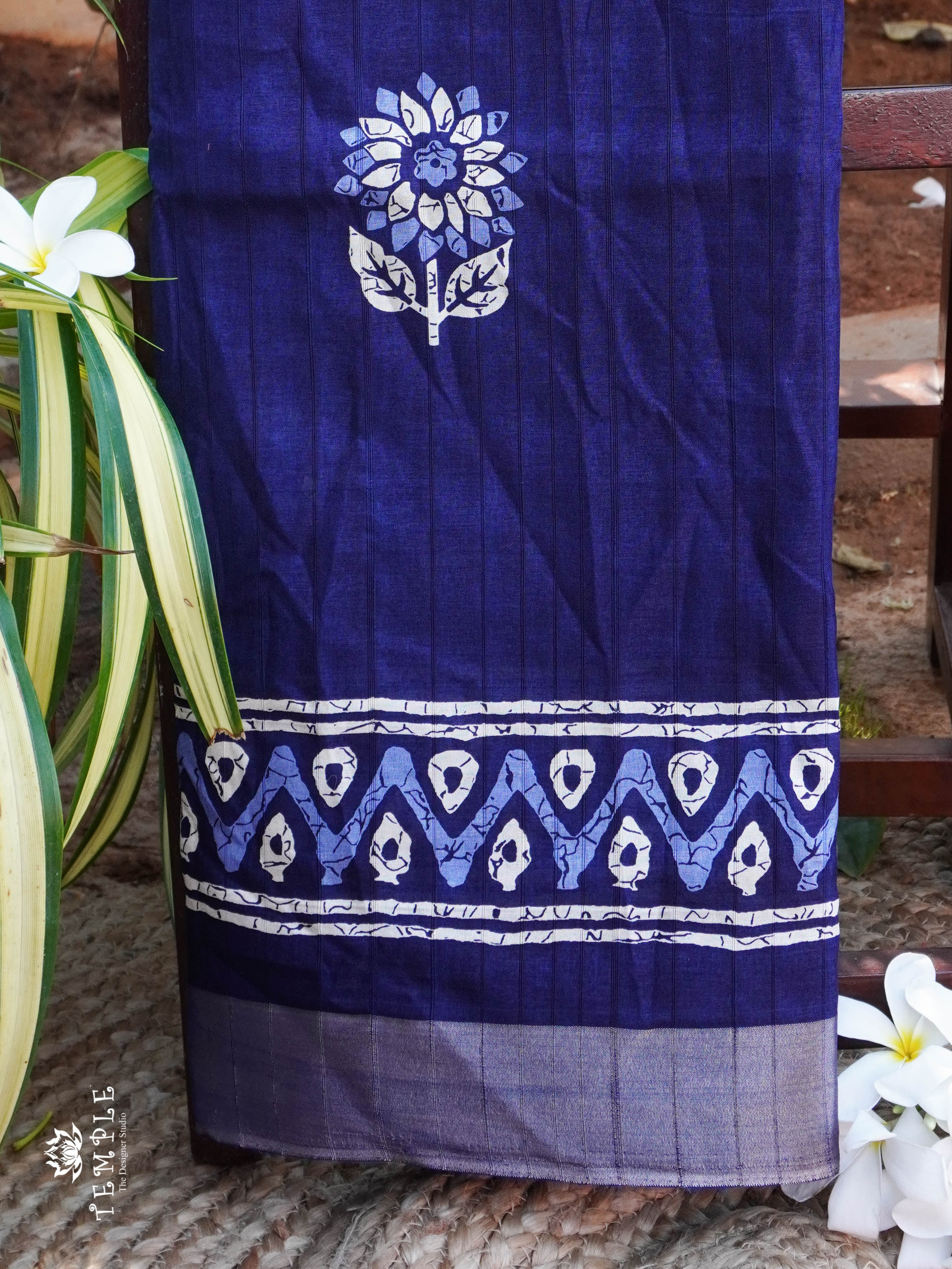 Kadhi Indigo Cotton Saree | TTDS804