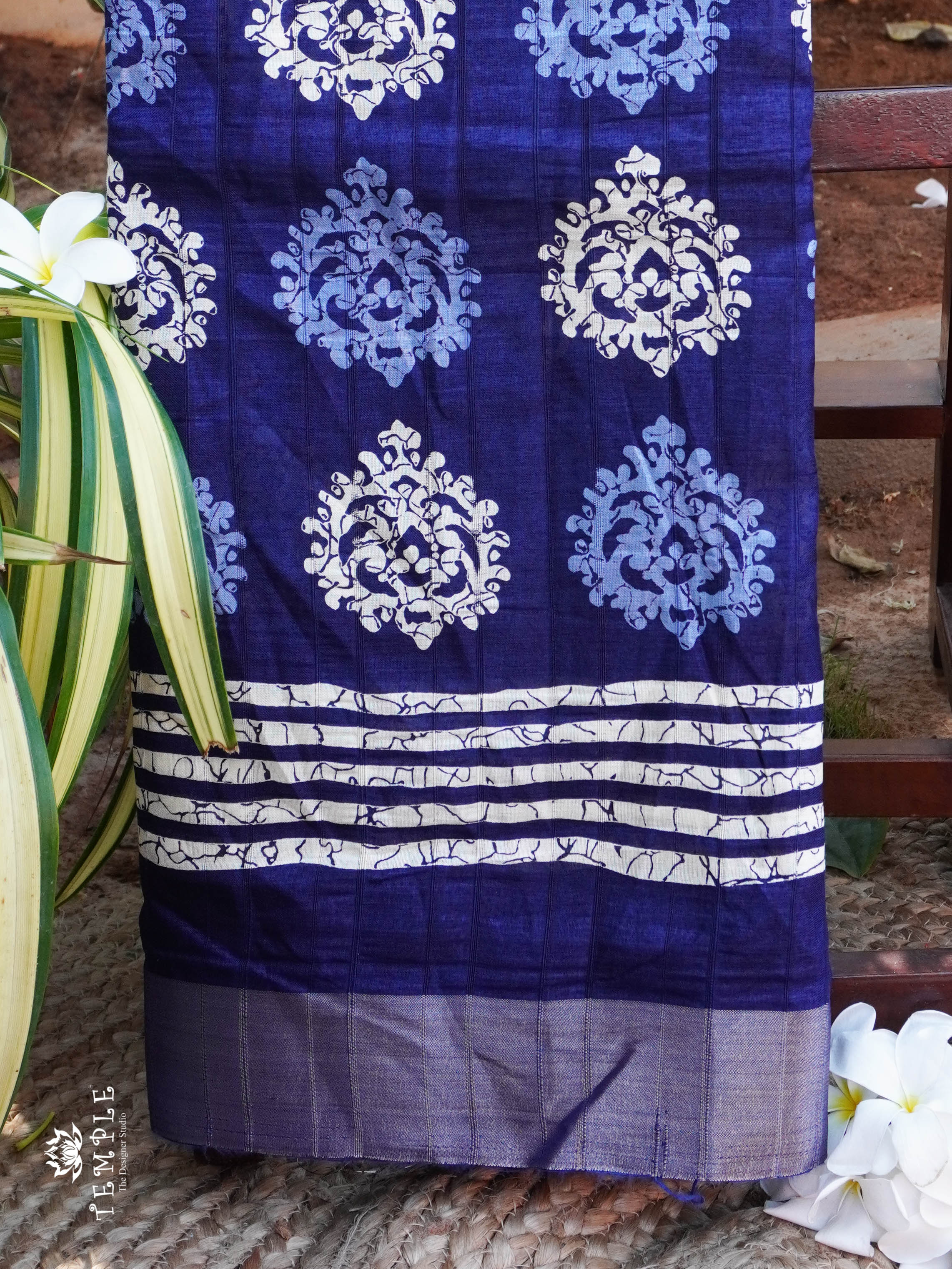 Kadhi Indigo Cotton Saree | TTDS804