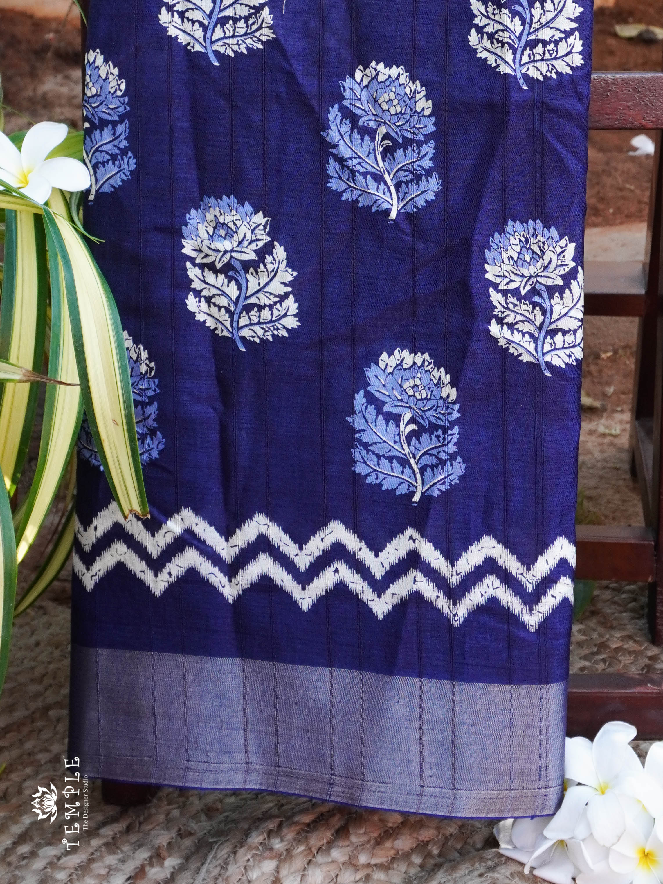 Kadhi Indigo Cotton Saree | TTDS804