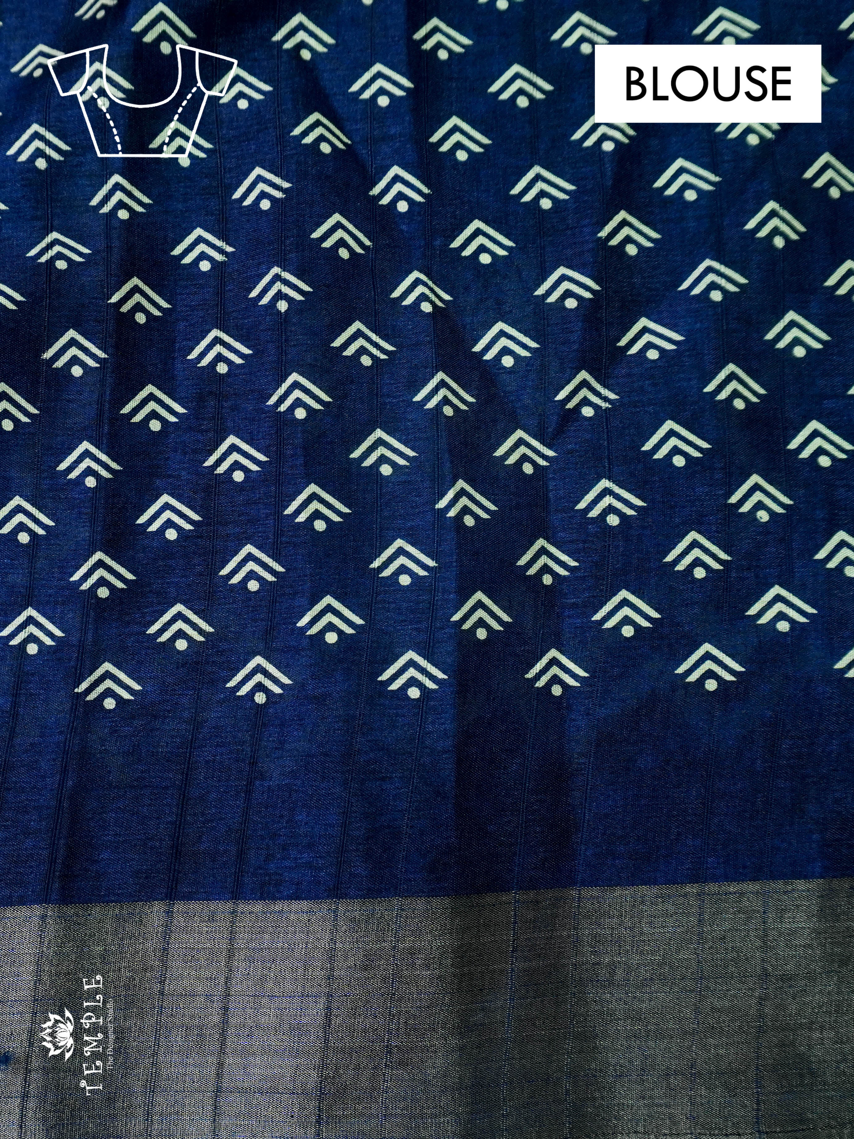 Kadhi Indigo Cotton Saree | TTDS804
