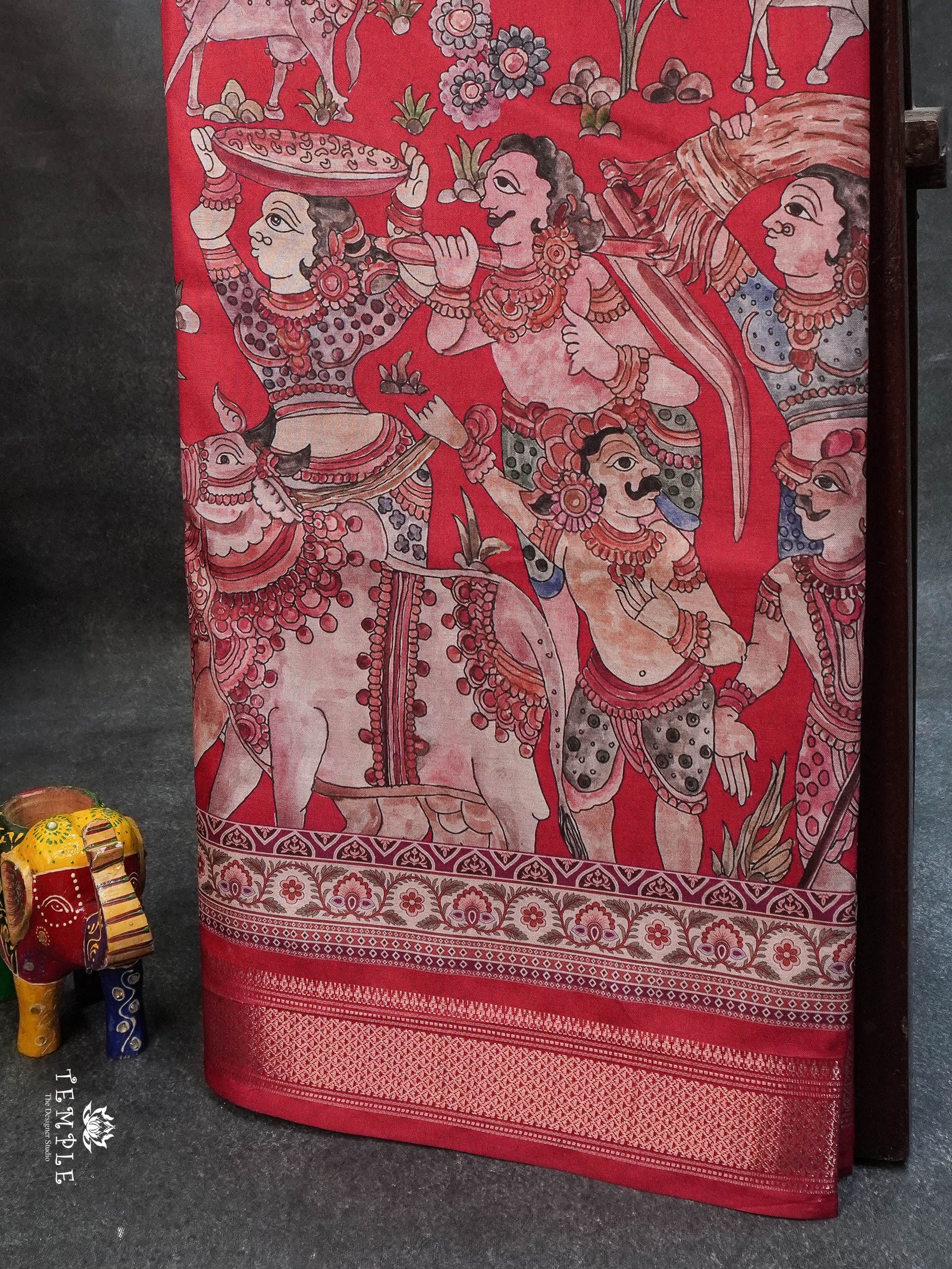 Art Dupion Silk Saree(Reddish Pink) | TTDS1544 | Merry Deals