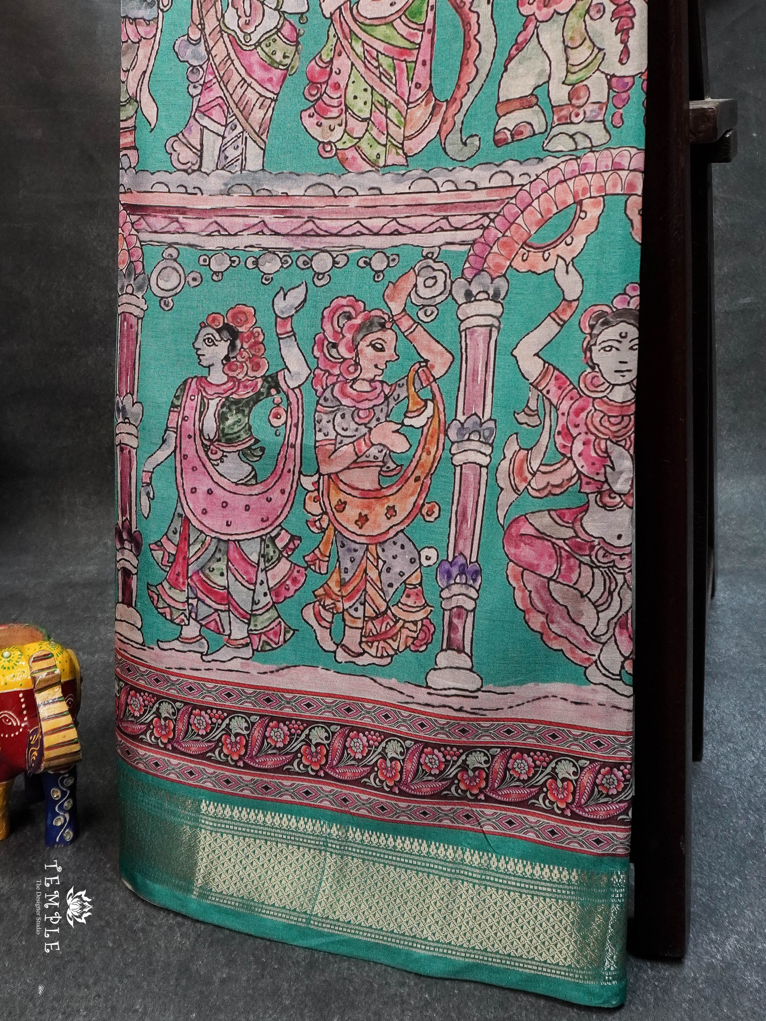 Art Dupion Silk Saree(Rama Green) | TTDS1544 | Merry Deals